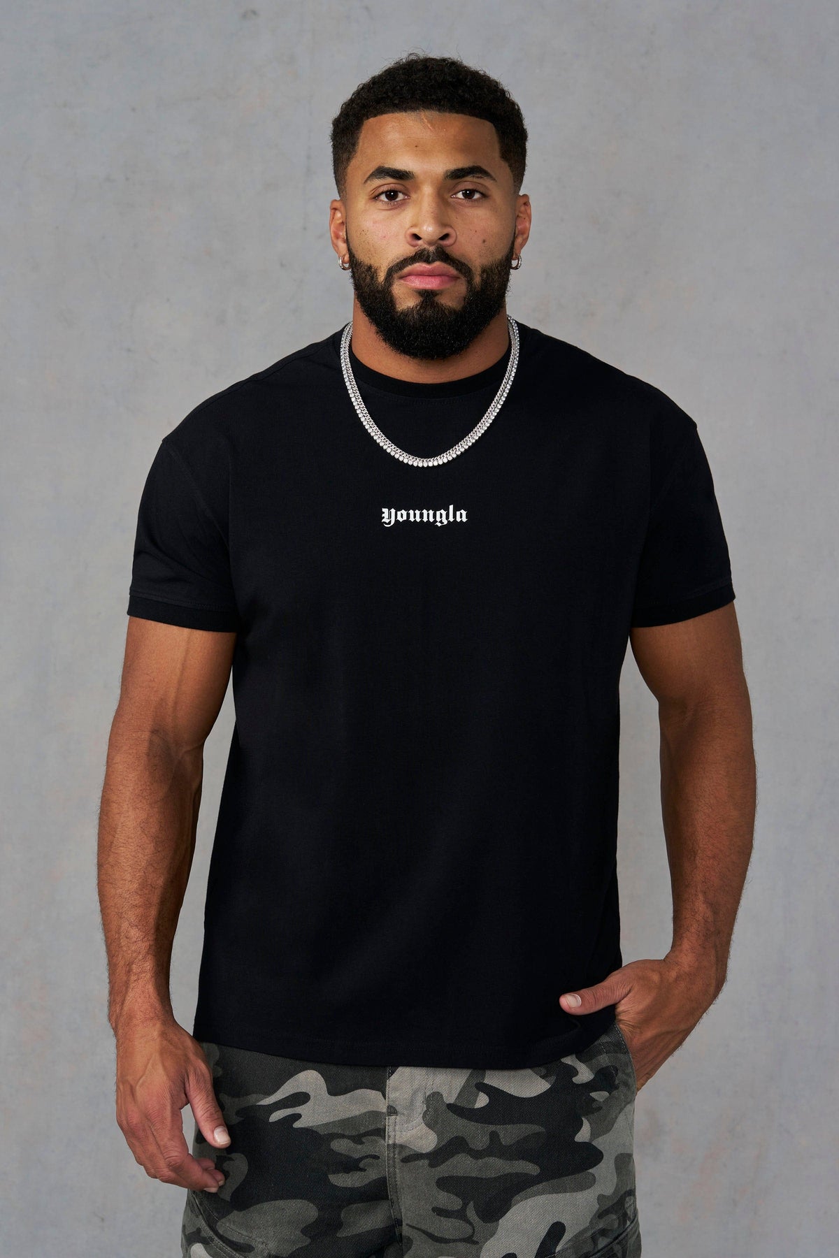 4198 - Core Fitted Ringer Tees - Black