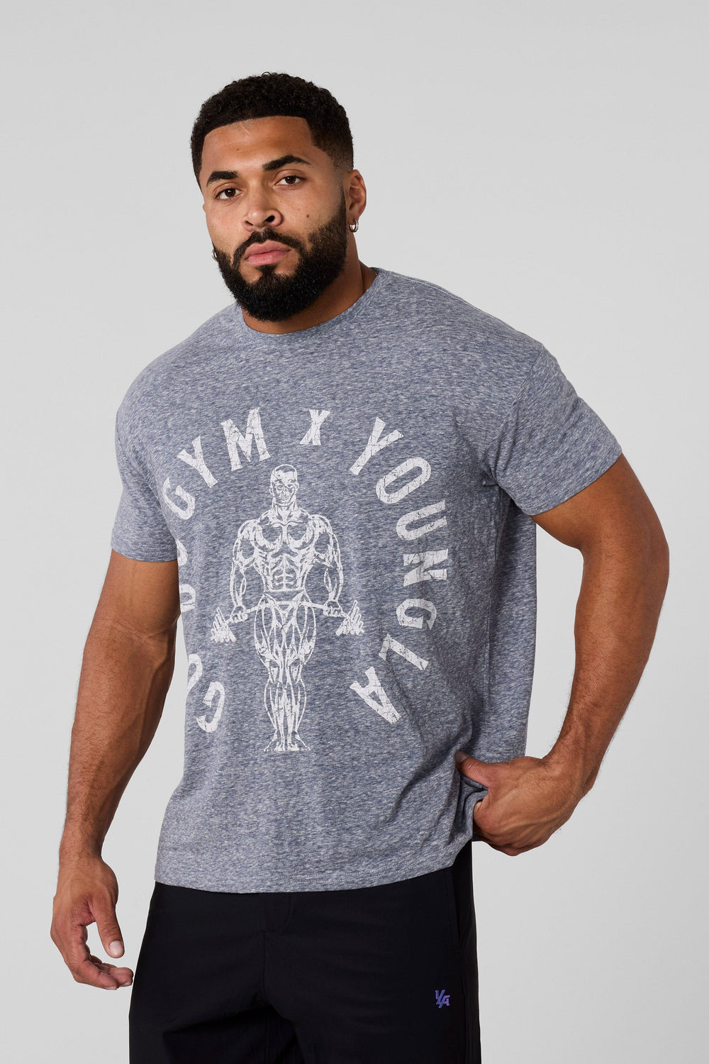 4206 - Gold's Gym Heather Tees - Navy Heather