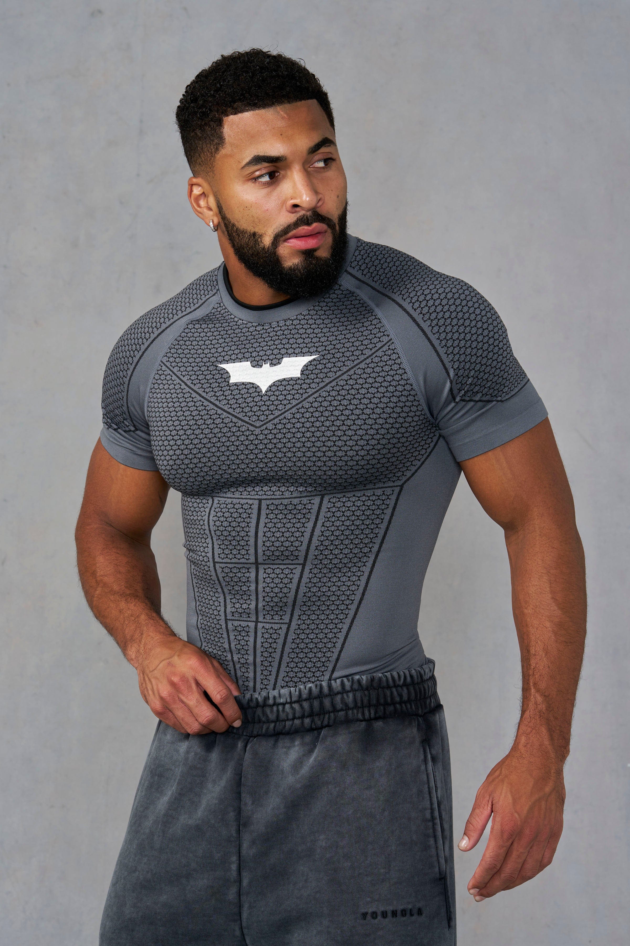 4259 - Batman Compression Tees New Colors - Dark Grey