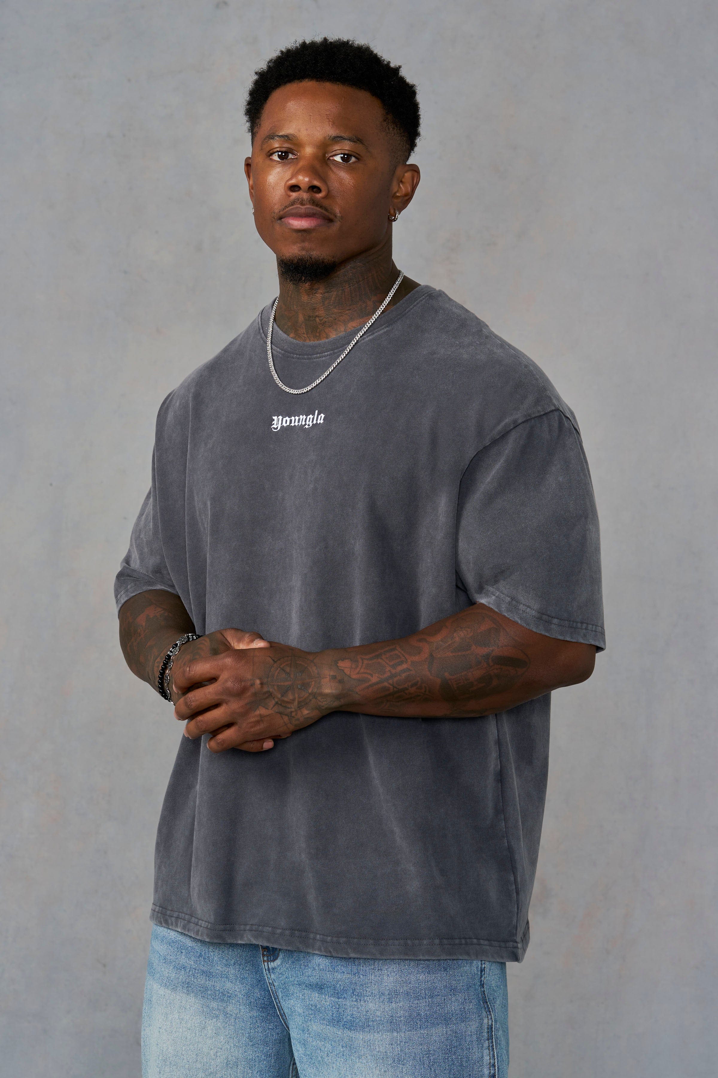 4293 - Core Relaxed Tees - Charcoal Wash