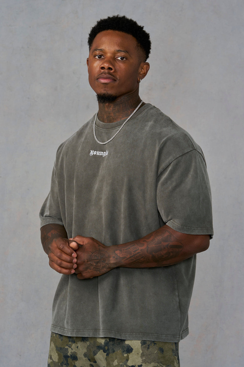 4293 - Core Relaxed Tees - Hunter Green Wash