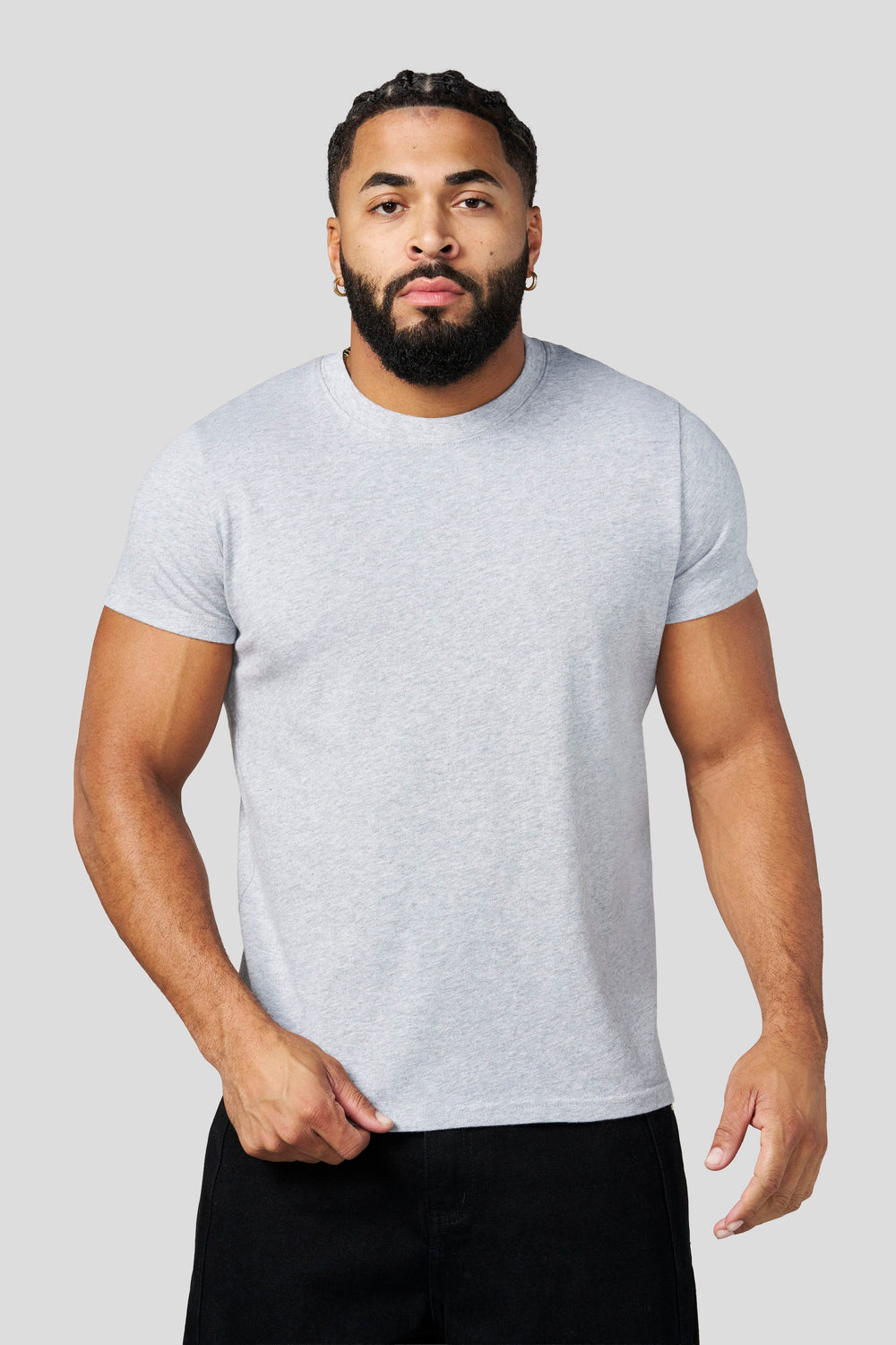 4309 - Muscle Tees - Heather Grey
