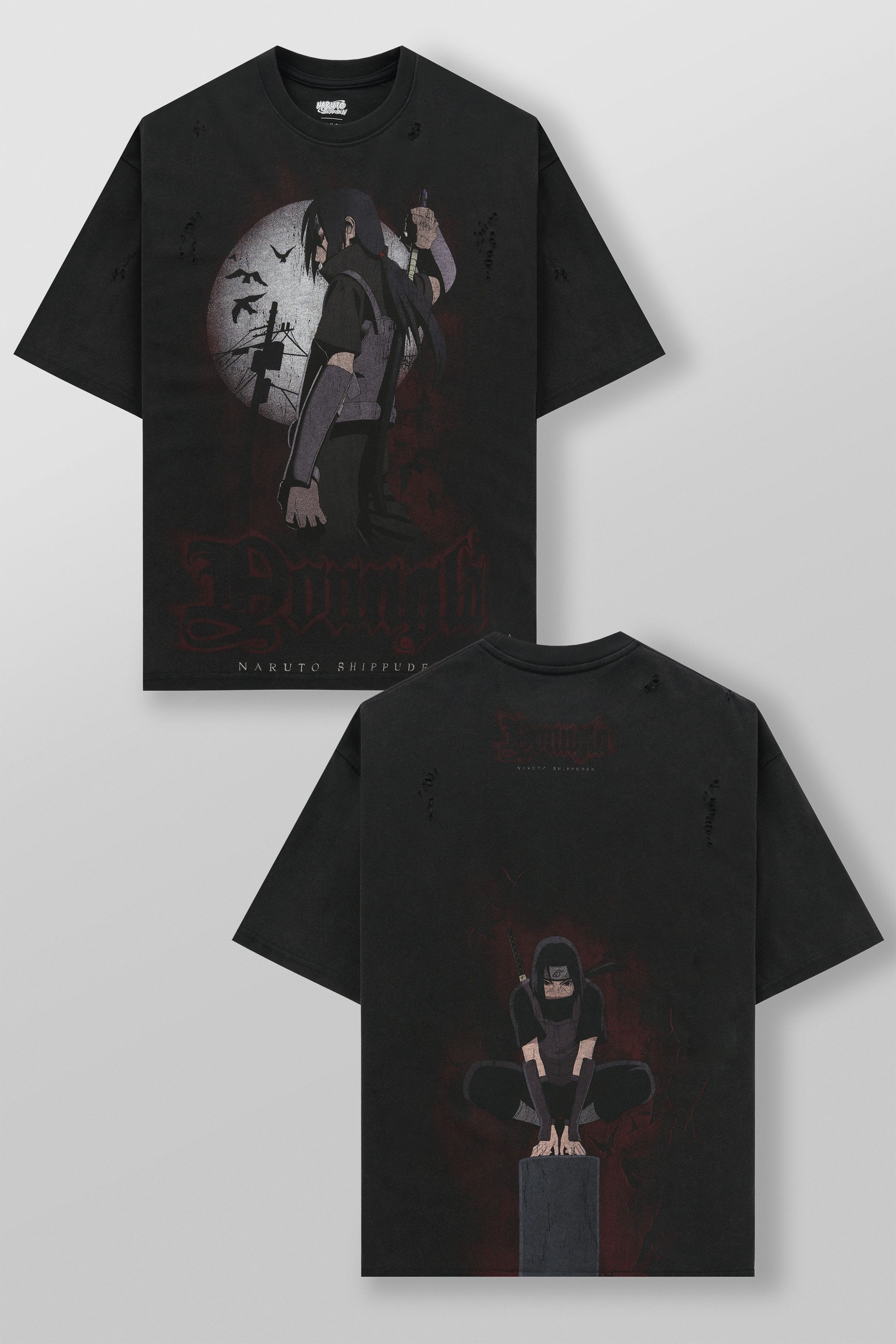 4318 - Naruto Distressed Tees - Itachi