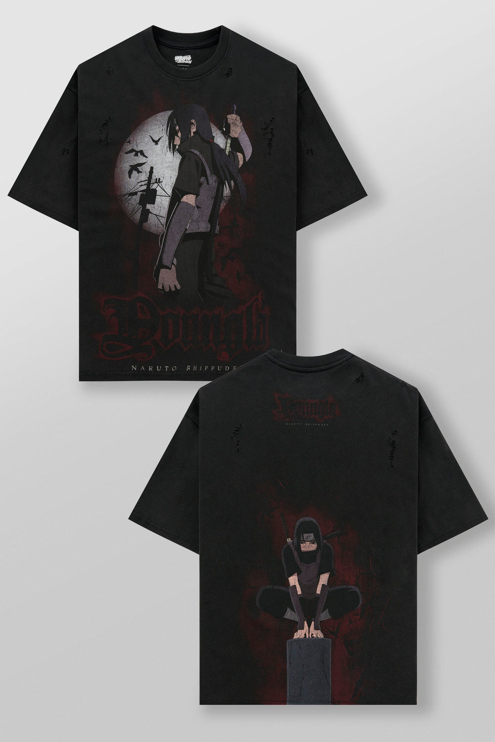 4318 - Naruto Distressed Tees - Itachi