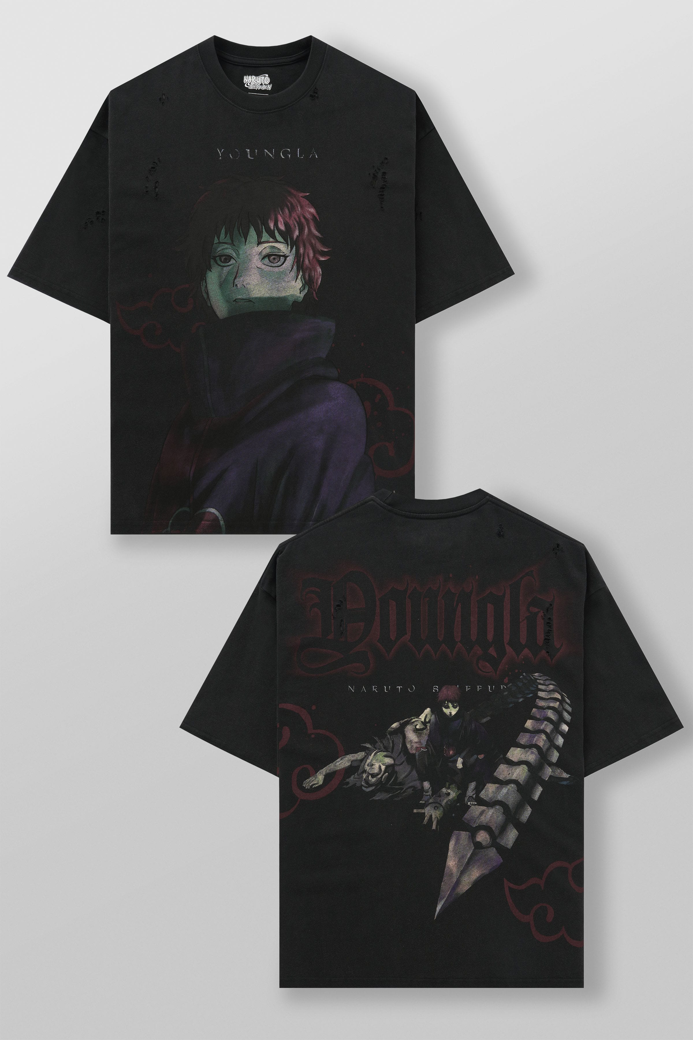 4318 - Naruto Distressed Tees - Sasori
