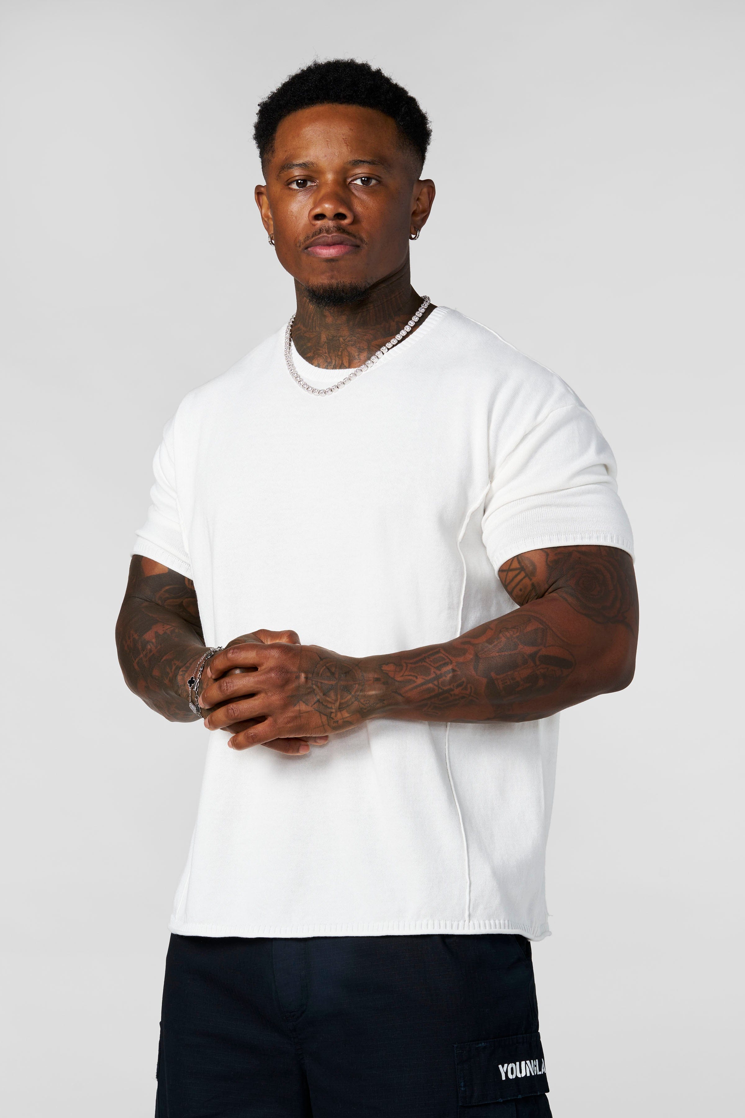 4321 - Date Night Knit Tees - White