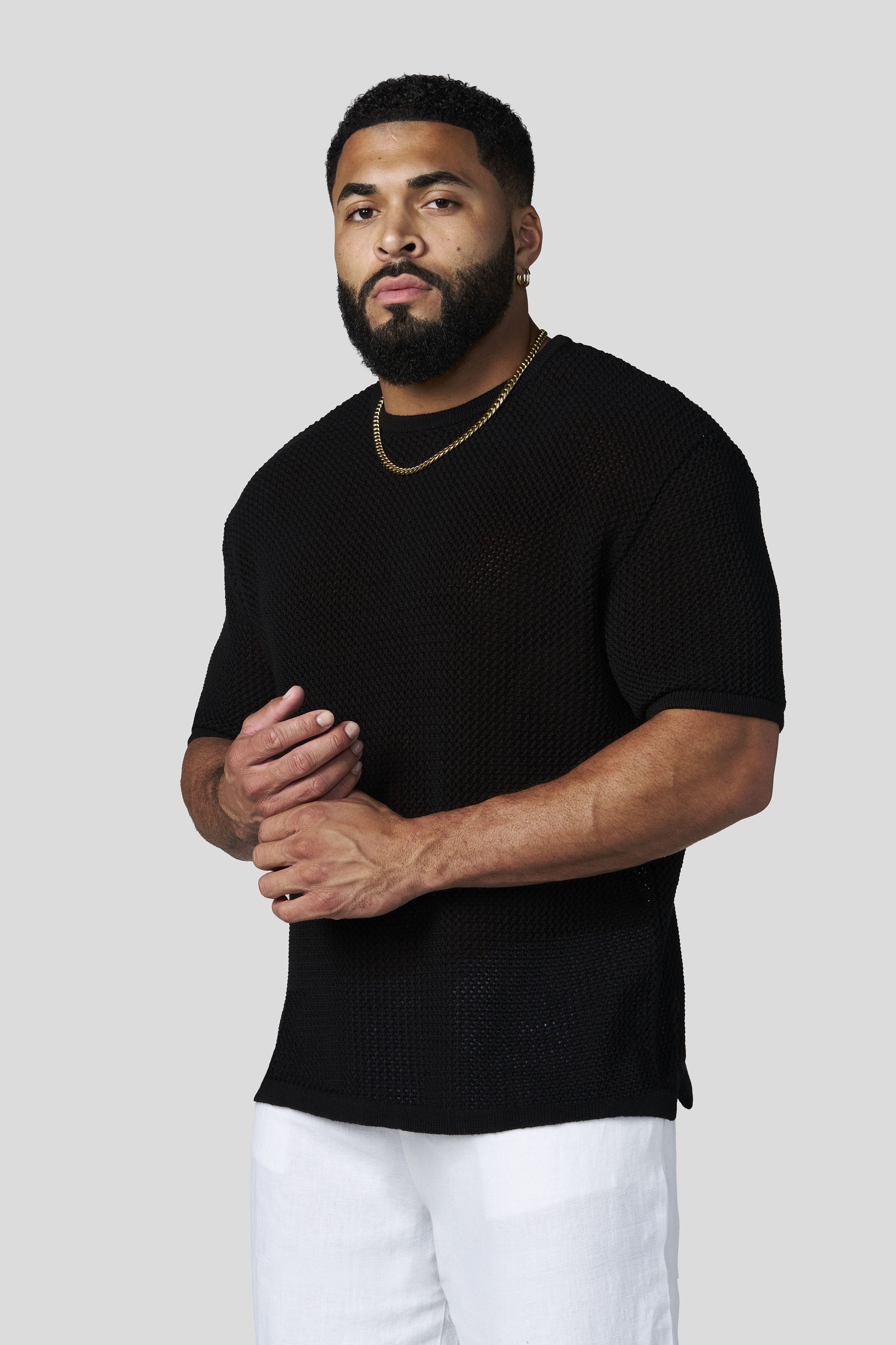 4324 - Beach Club Knit Tees - Black