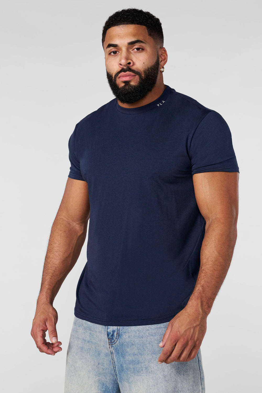 4334 - AeroTech Fitted Tees - Navy