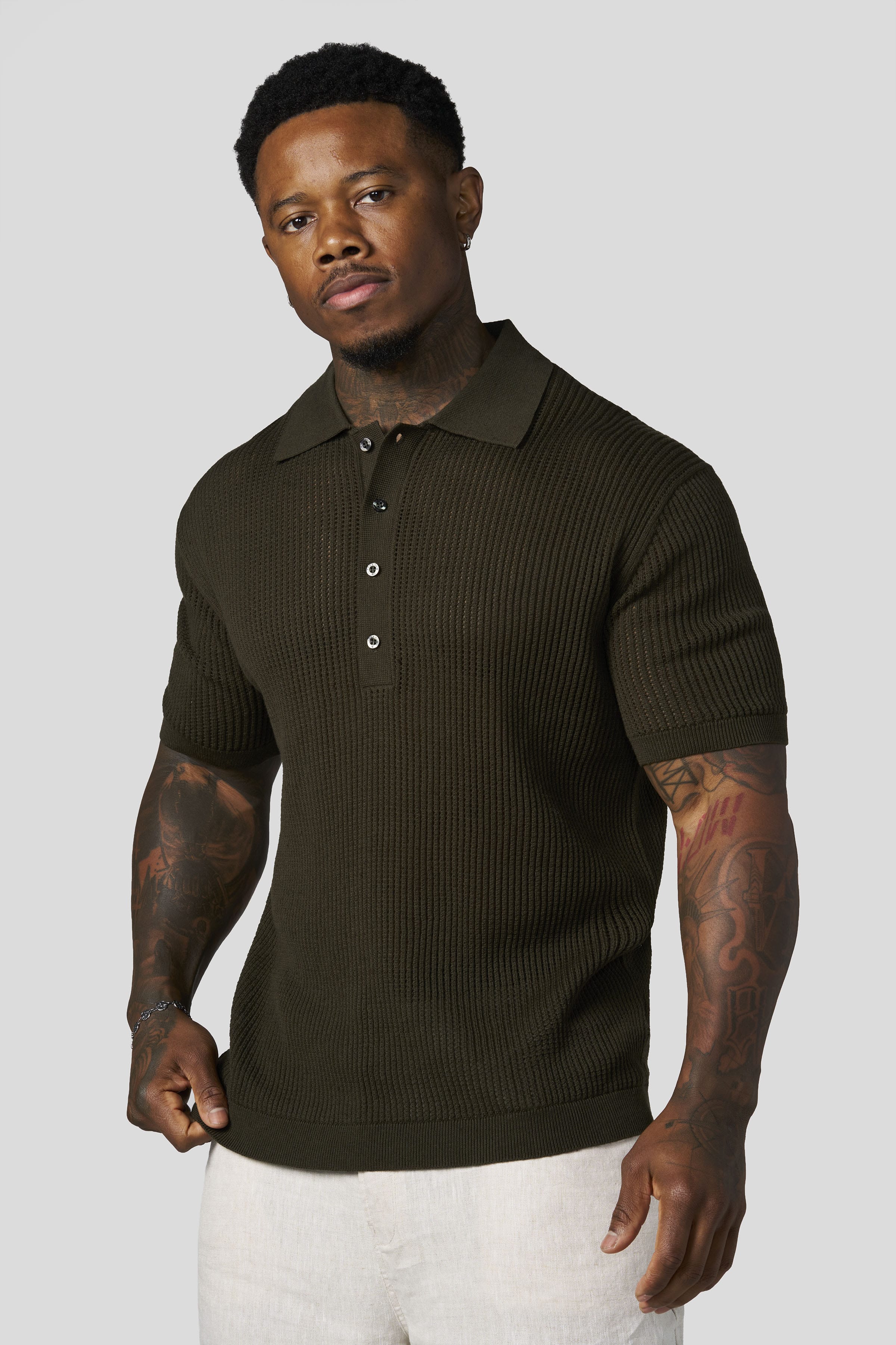 4341 - Lightweight Resort Polos - Olive