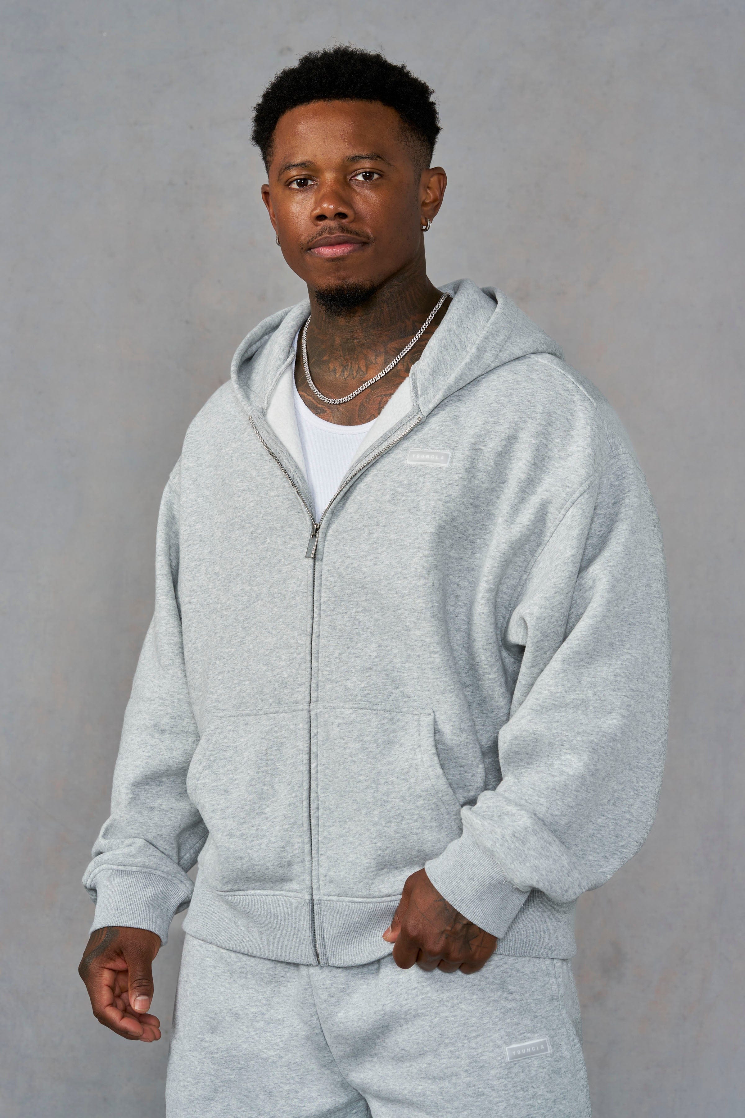 5051 - Comfy Collection - Zipup - Heather Grey