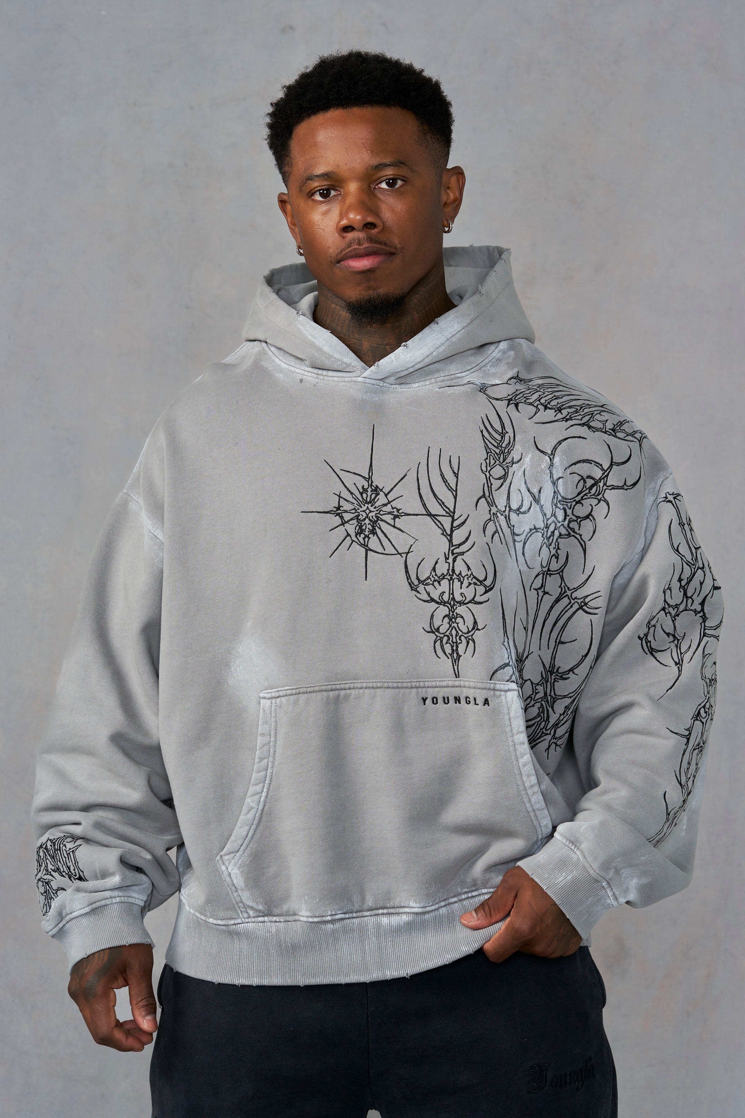 5057 - Cyberpunk Hoodies - Light Grey Wash