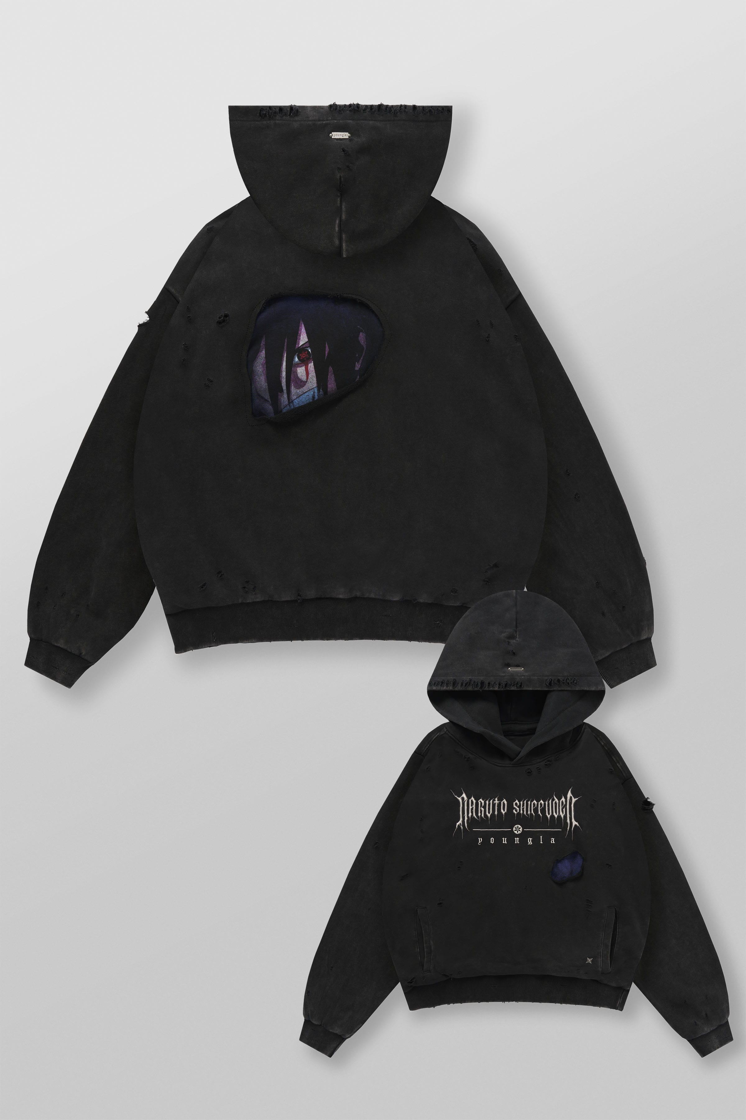 5073 - Naruto Peek Through Hoodies - Sasuke