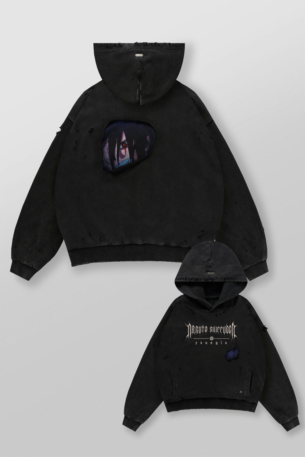 5073 - Naruto Peek Through Hoodies - Sasuke