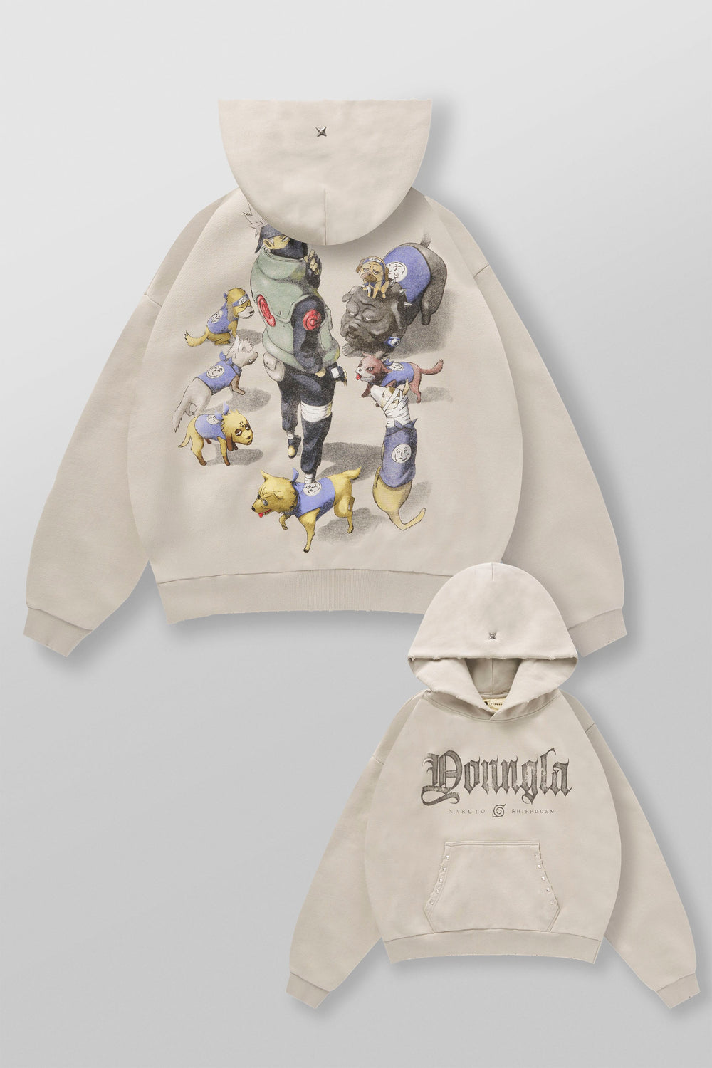 5083 - Naruto Stud Artwork Hoodies - Kakashi