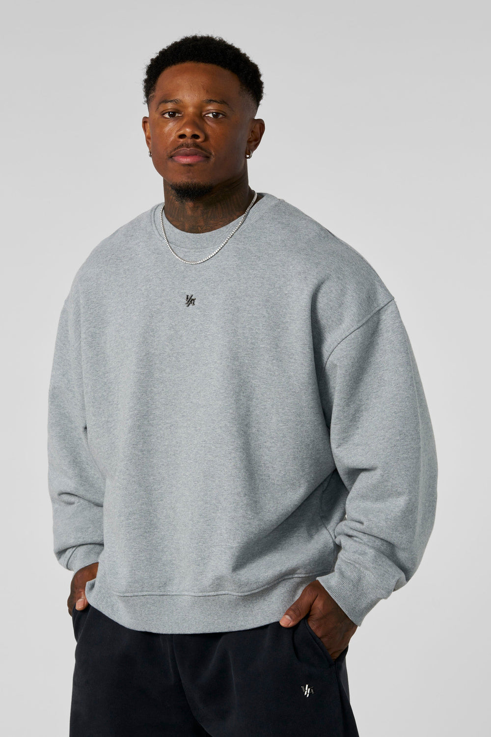 5095 - Elevated Essentials - Crewneck - Heather Grey