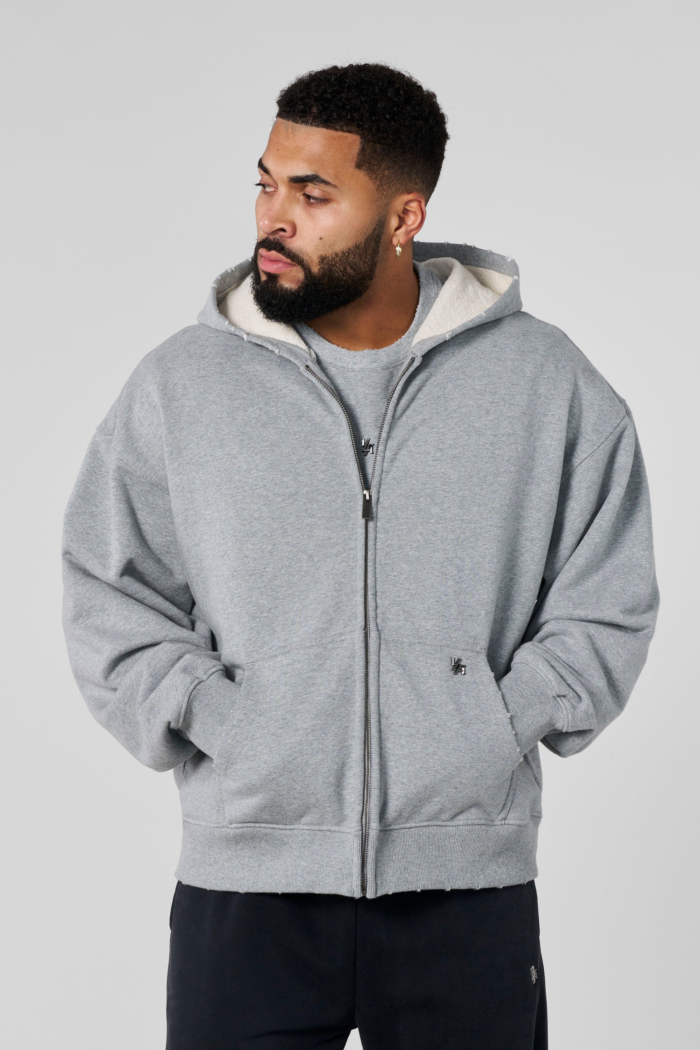 5102 - Elevated Essentials - Zip-Ups - Heather Grey