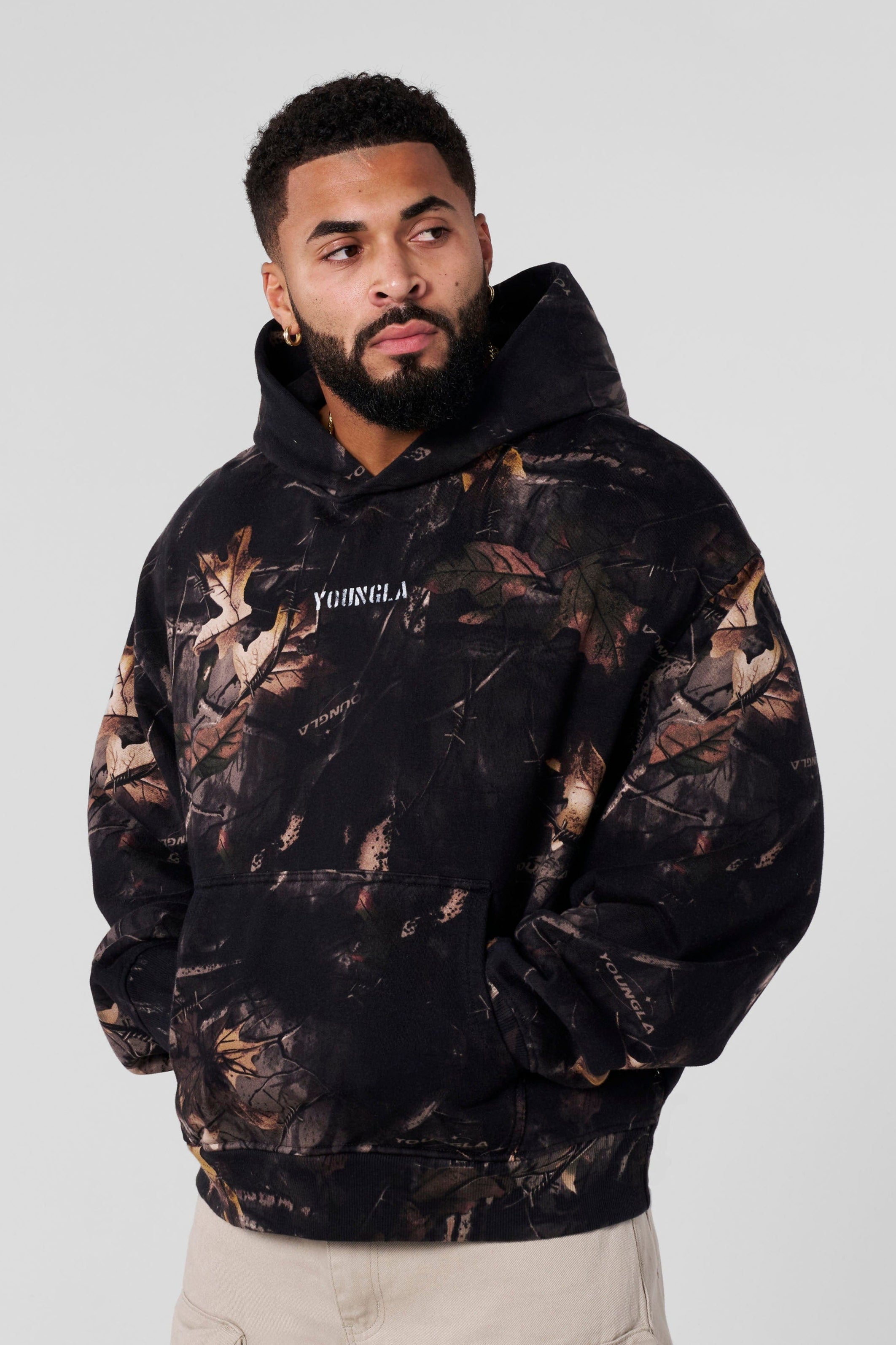 5117 - Tree Camo Collection - Pullover Hoodies - Black Tree Camo