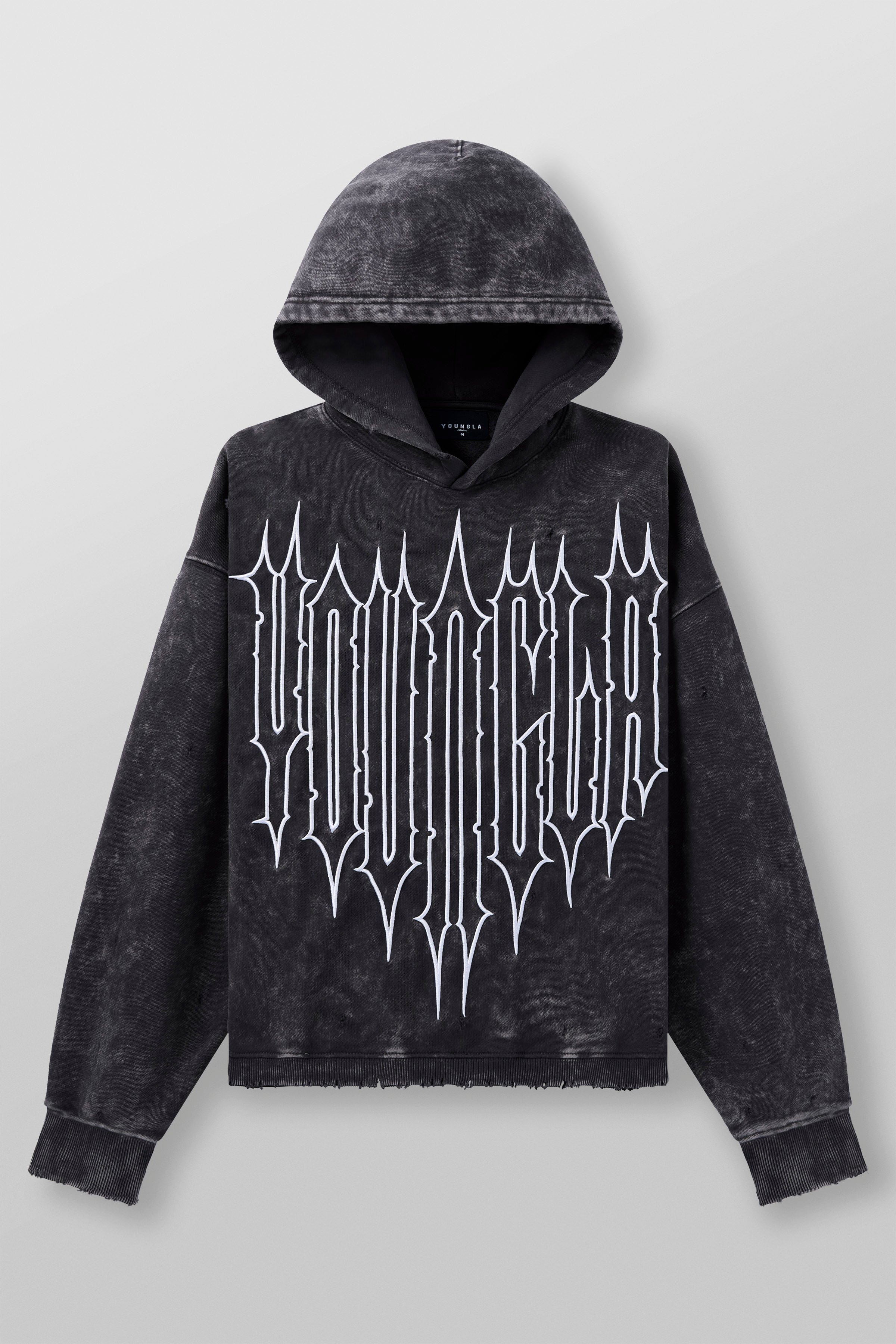 5126 - Revenge Hoodies - Grey Wash