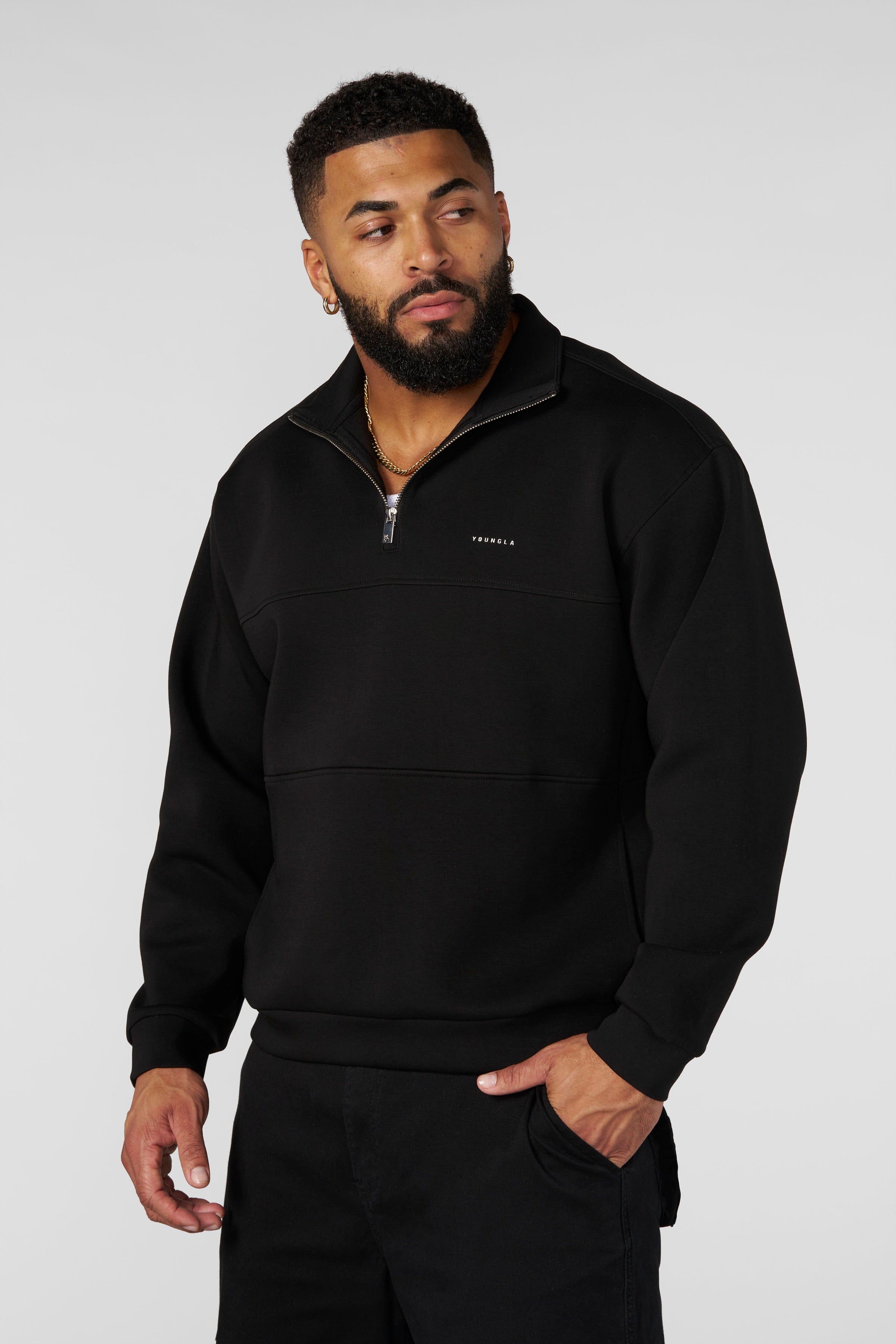 5127 - Noble Quarter-Zips - All Black