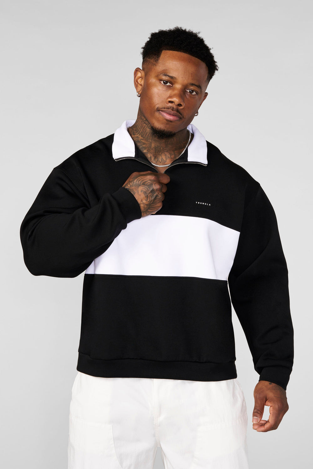 5127 - Noble Quarter-Zips - Black/White