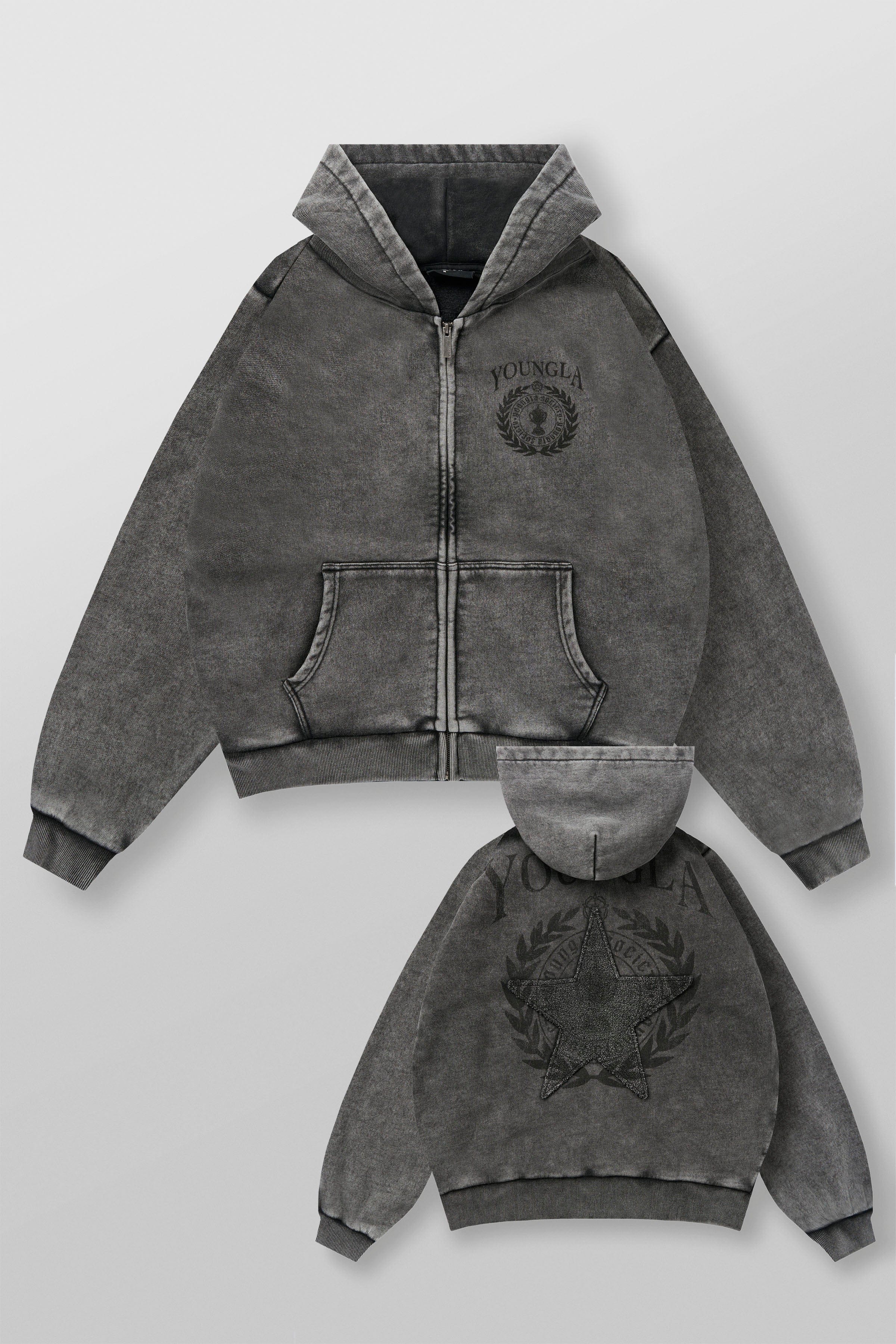 5149 - Star Crest Zip-Ups - Grey Wash