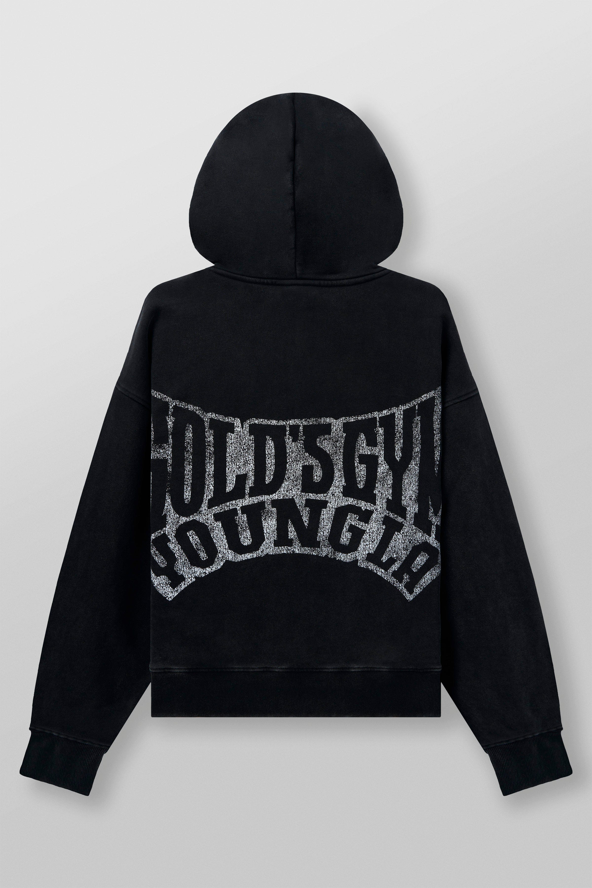 5162 - Golds Gym Throwback Zip-ups - Black Wash