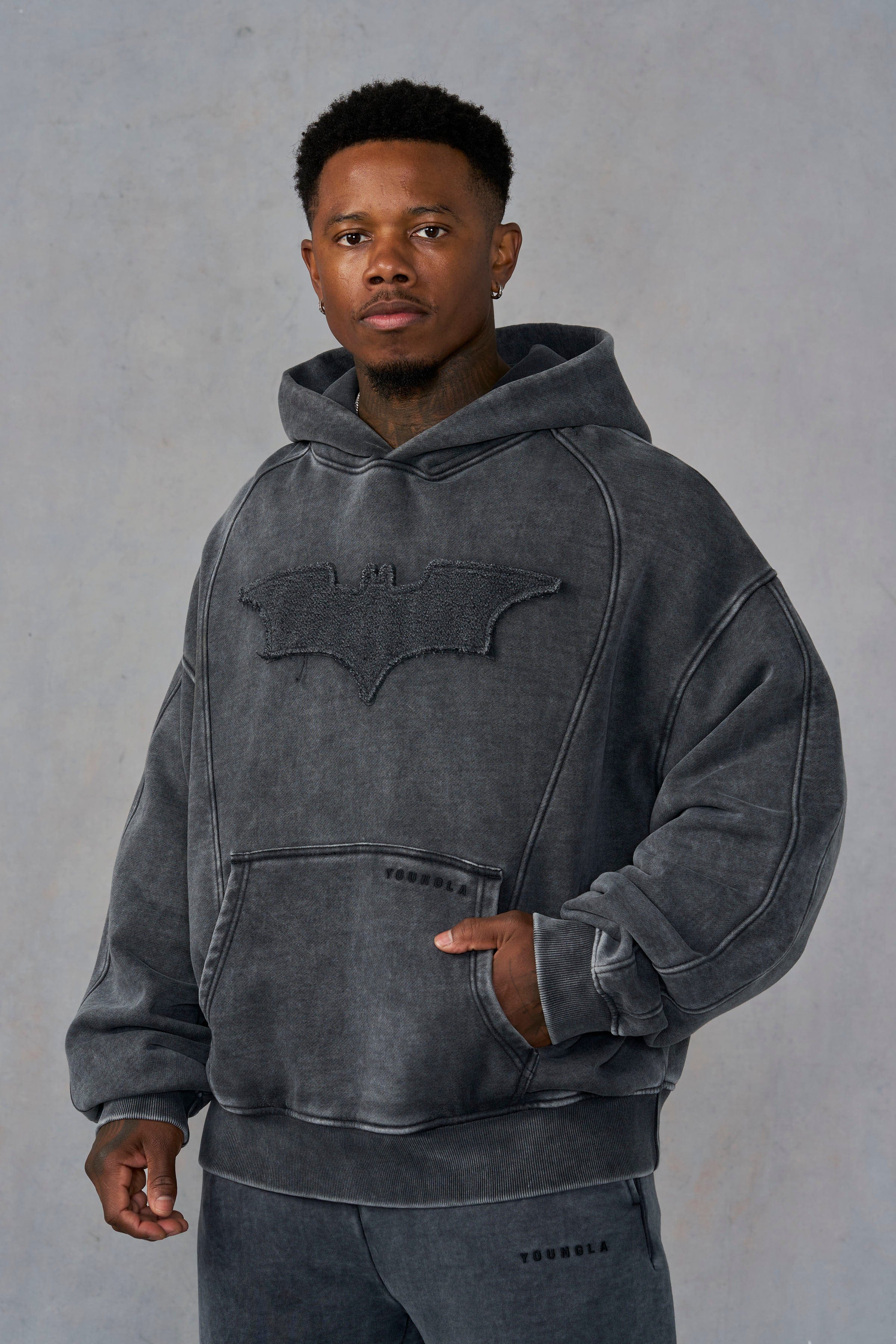 5173 - Batman Stealth Hoodies - Grey Wash