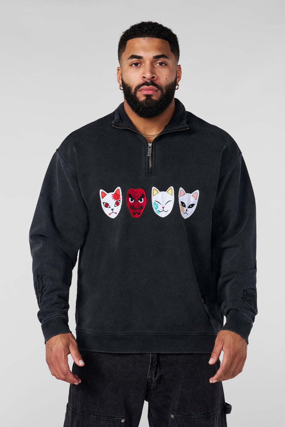 5197 - Demon Slayer: Kimetsu no Yaiba - Quarter Zip - Warding Masks