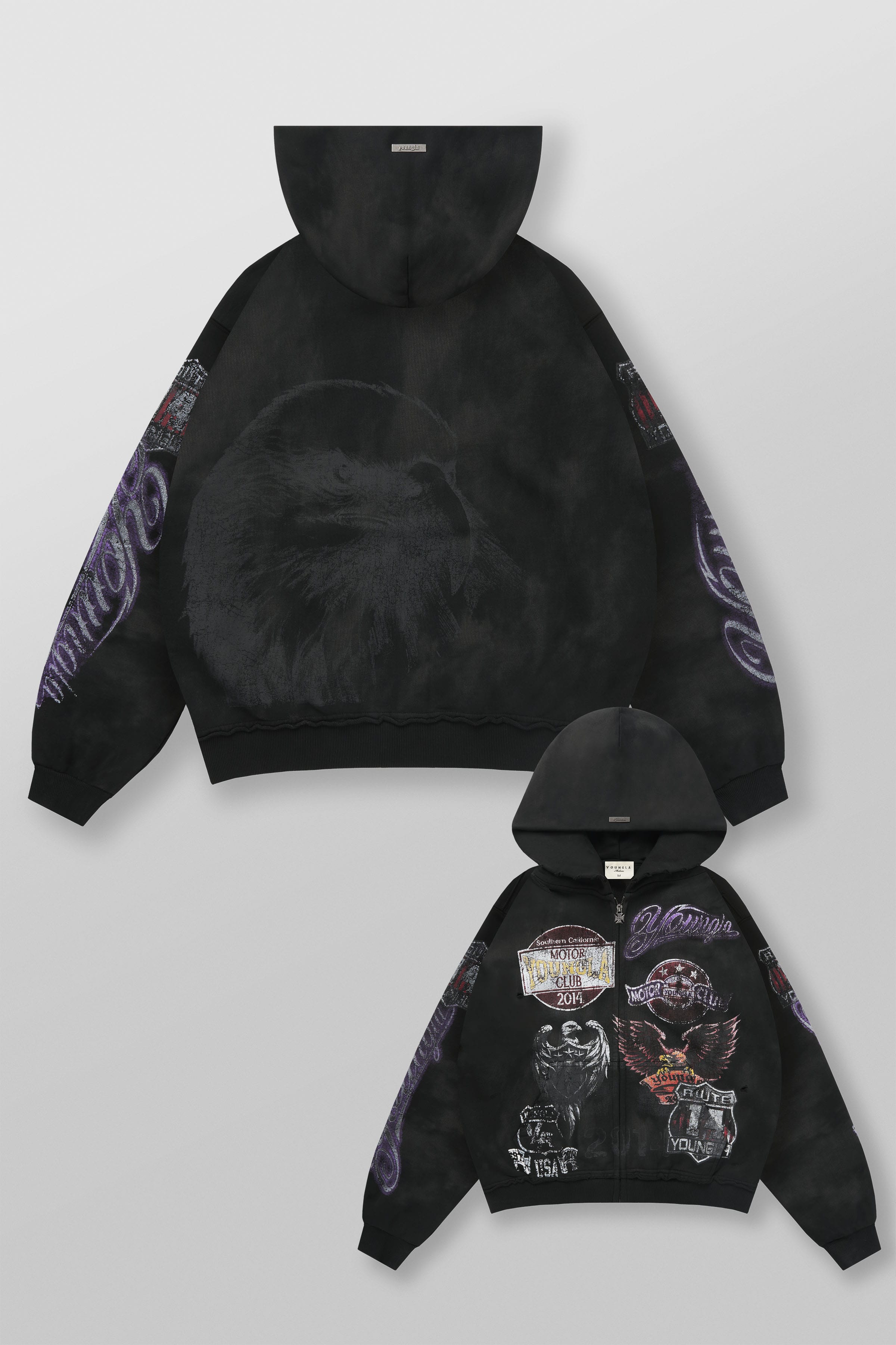 5201 - Moto Zip-Ups - Black Wash