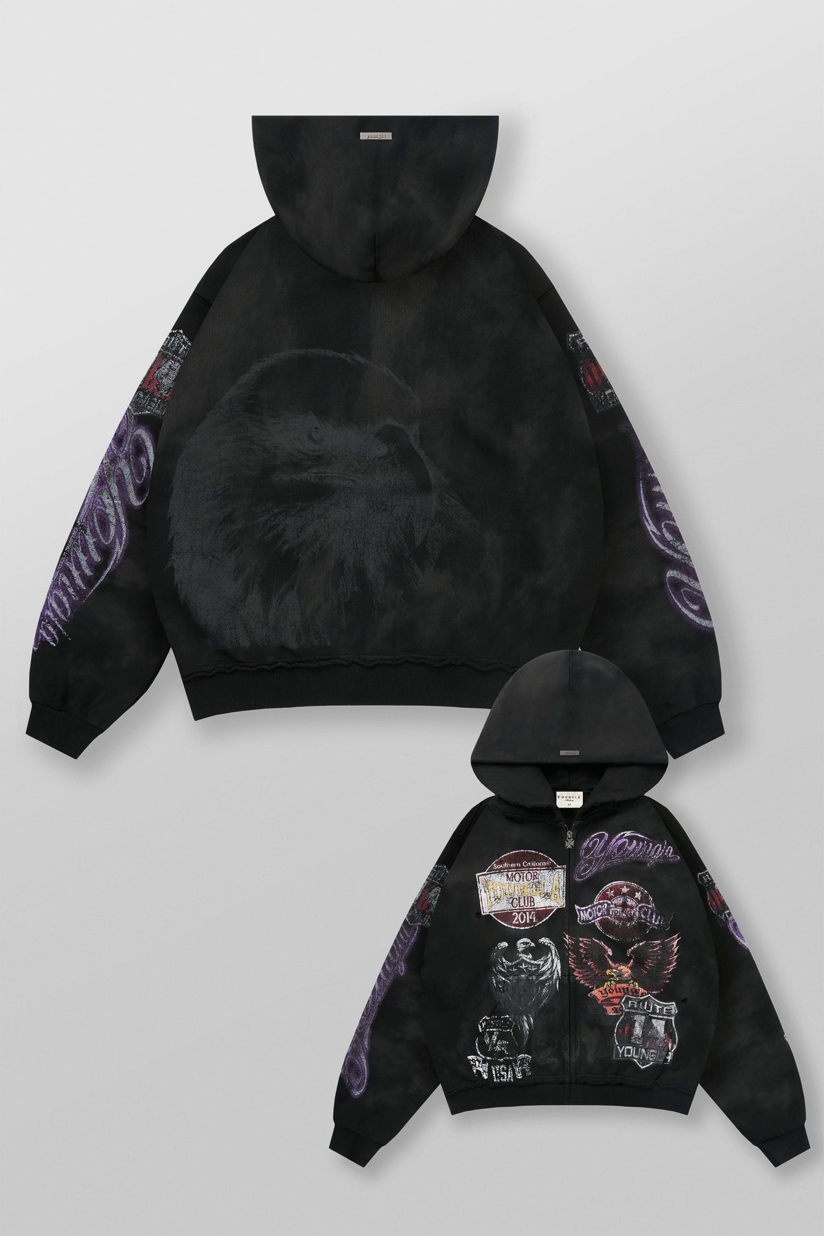 5201 - Moto Zip-Ups - Black Wash