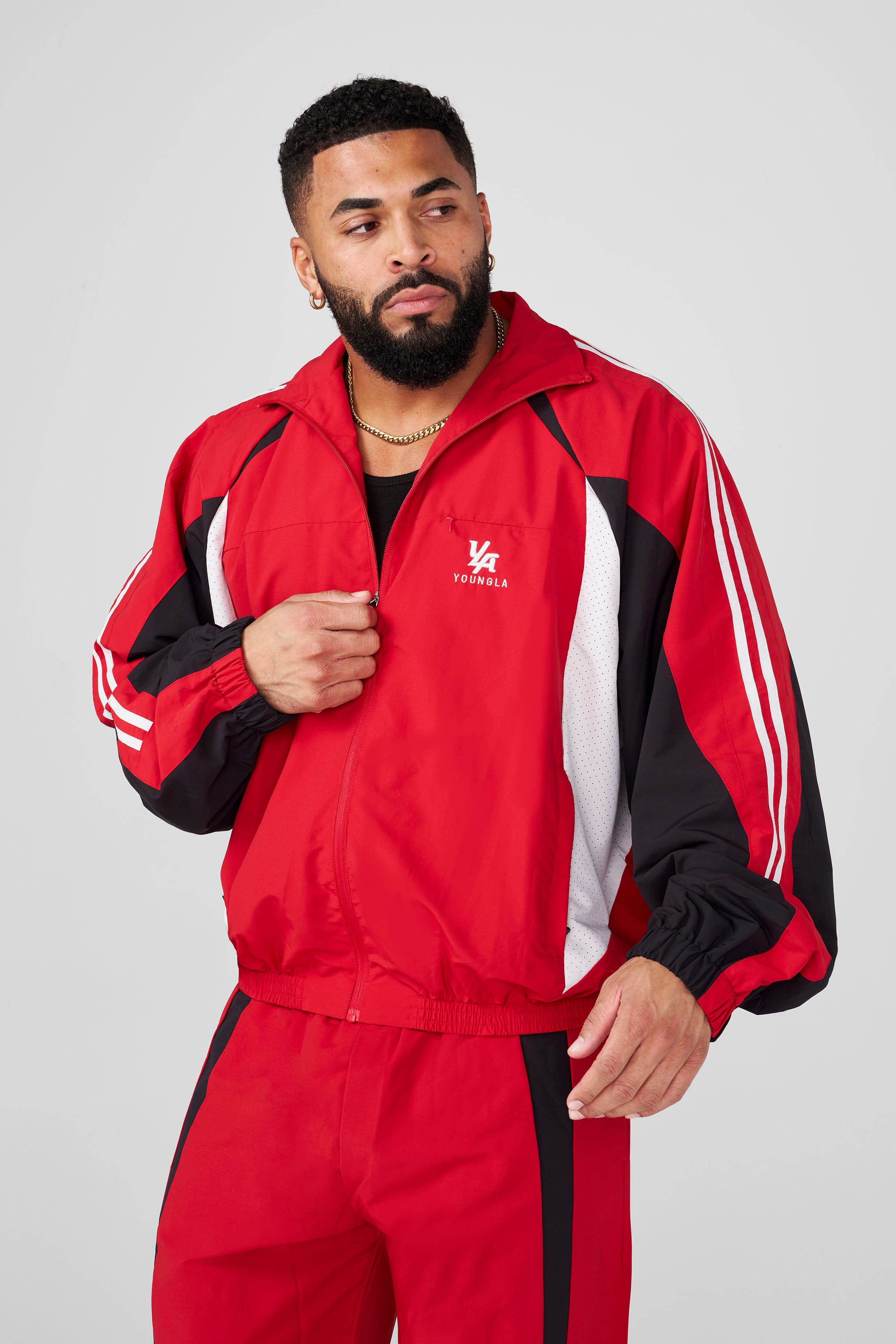 5205 - Fight Week Tracksuit Jacket - Red/Black