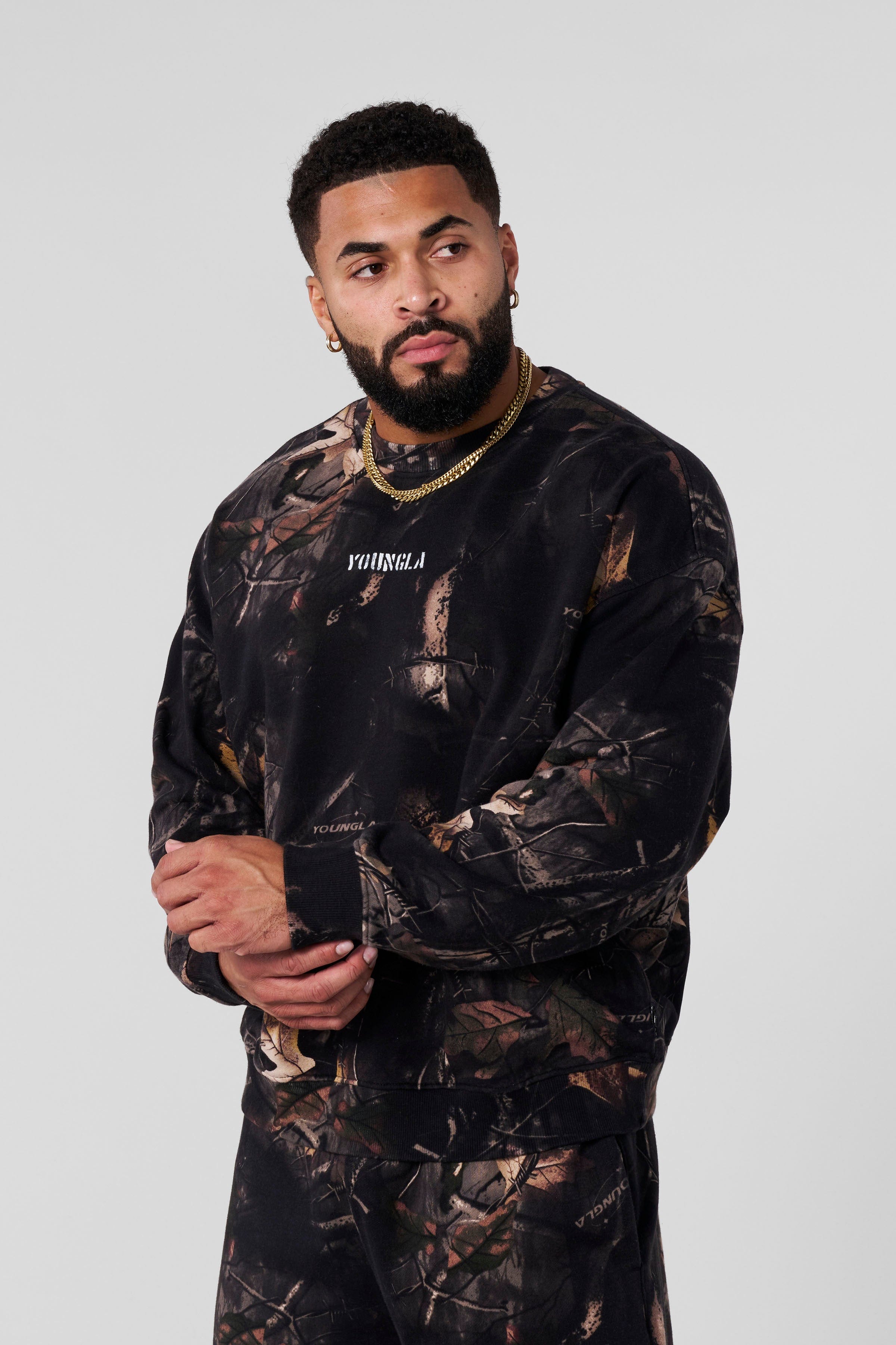 5206 - Tree Camo Collection - Crewnecks - Black Tree Camo