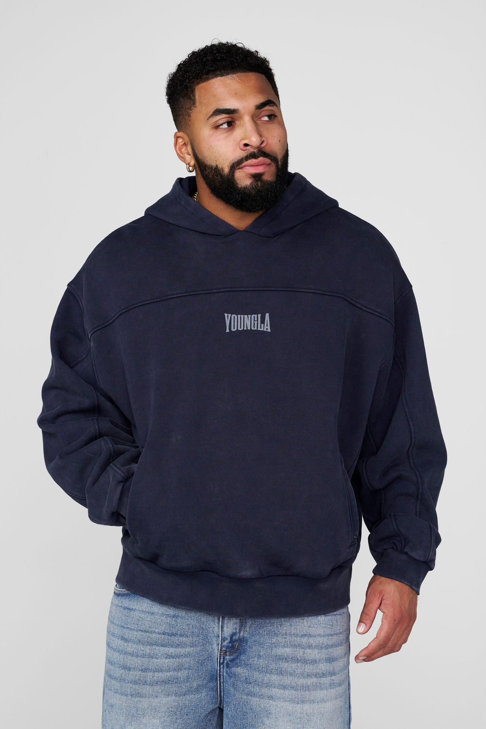 5208 - Crossline Hoodies - Navy Wash