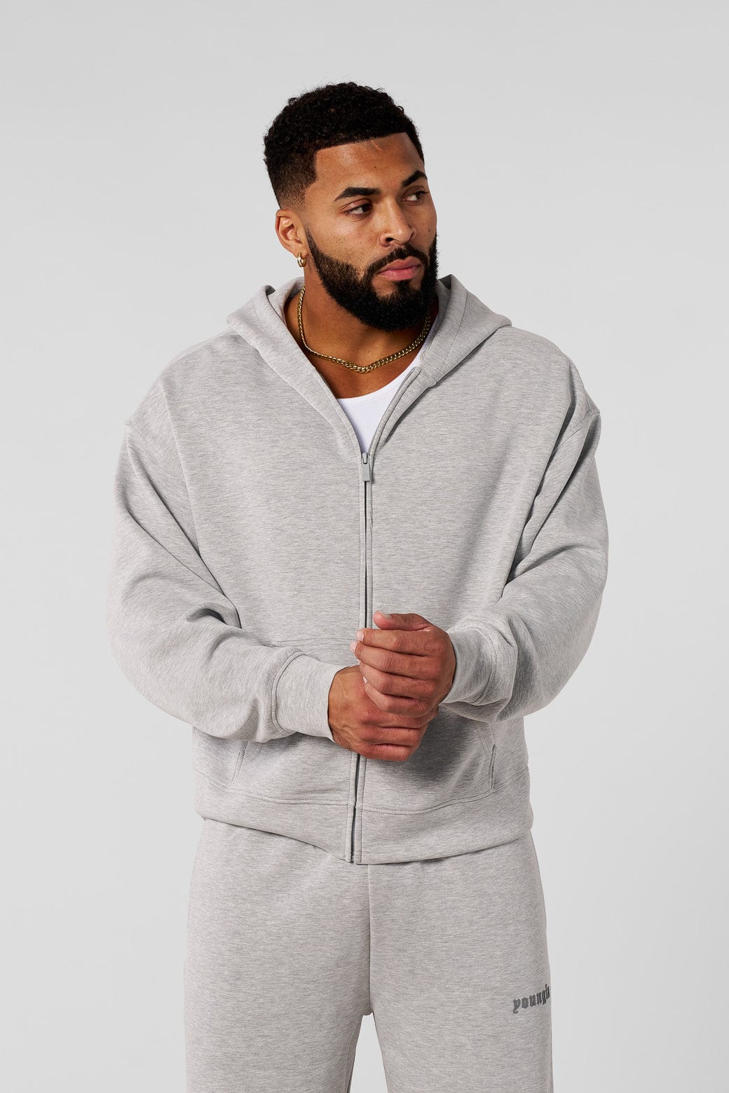5215 Soft AF Zip Up - Heather Grey