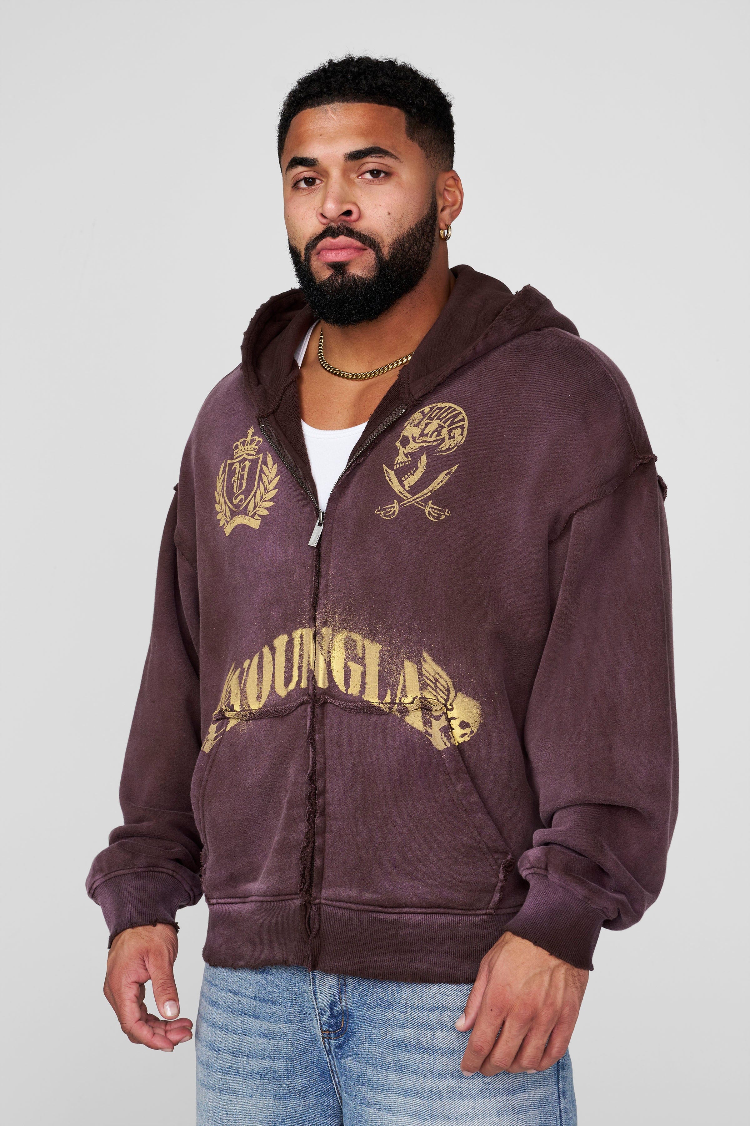 5222 - Ghost Zip-ups - Brown Wash