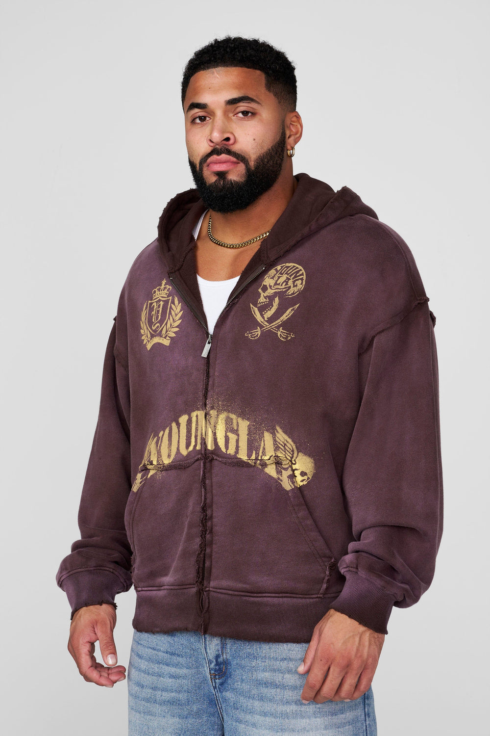 5222 - Ghost Zip-ups - Brown Wash