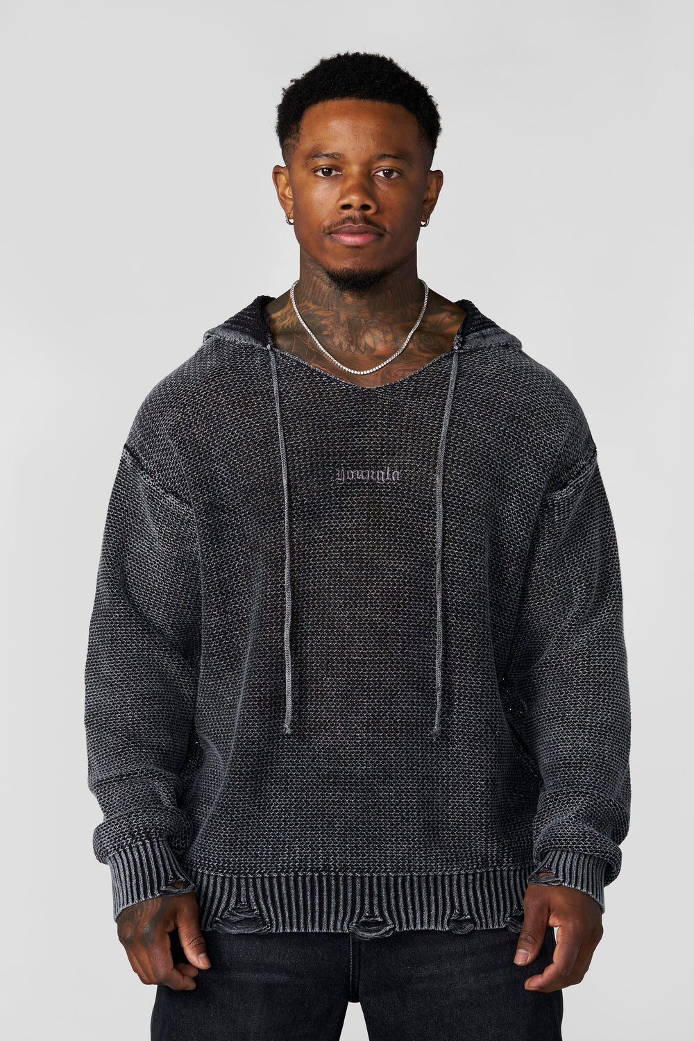 5229 - Rave Knit Hoodies - Black Wash