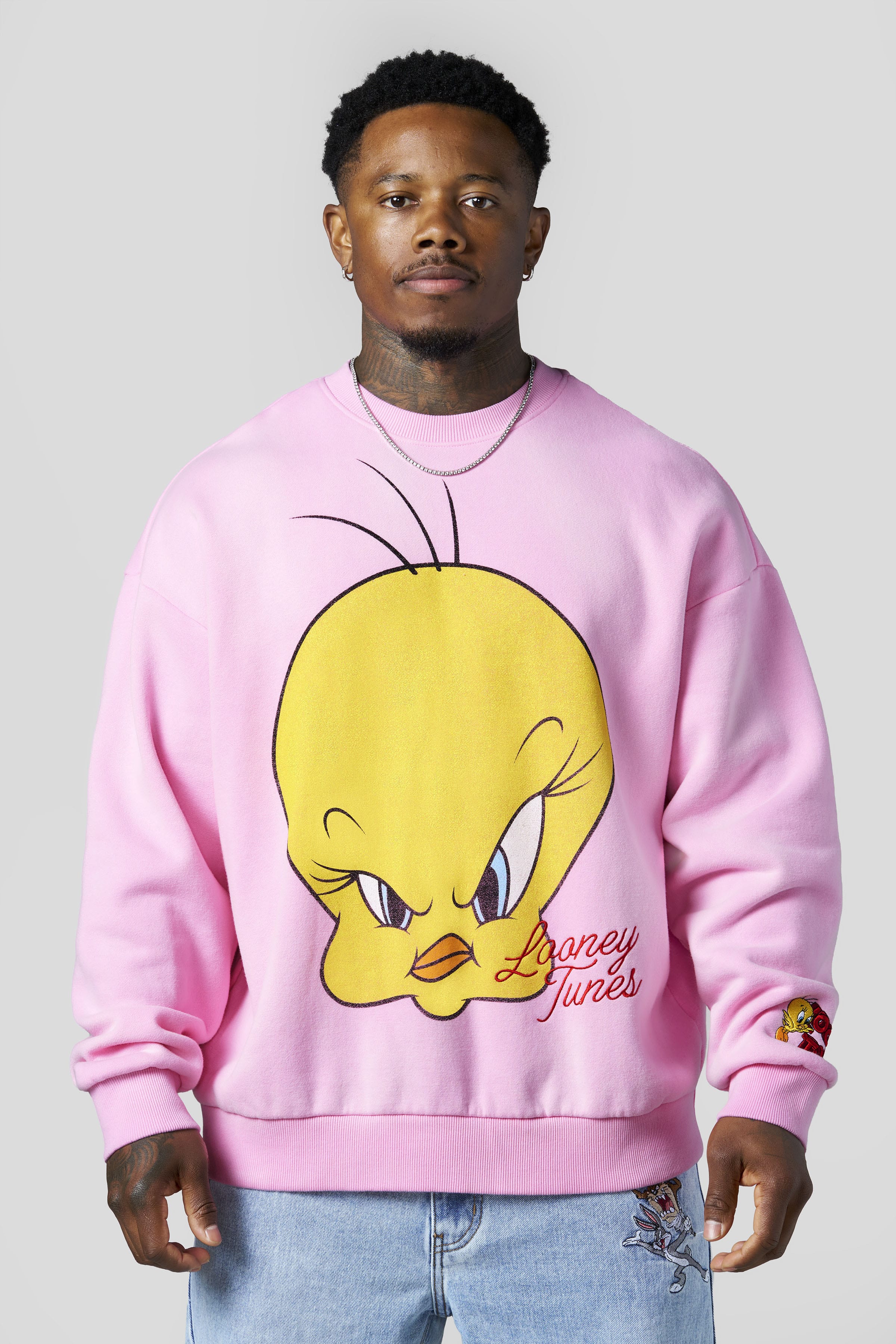 5255 - Looney Tunes Face Crewnecks - Tweety P