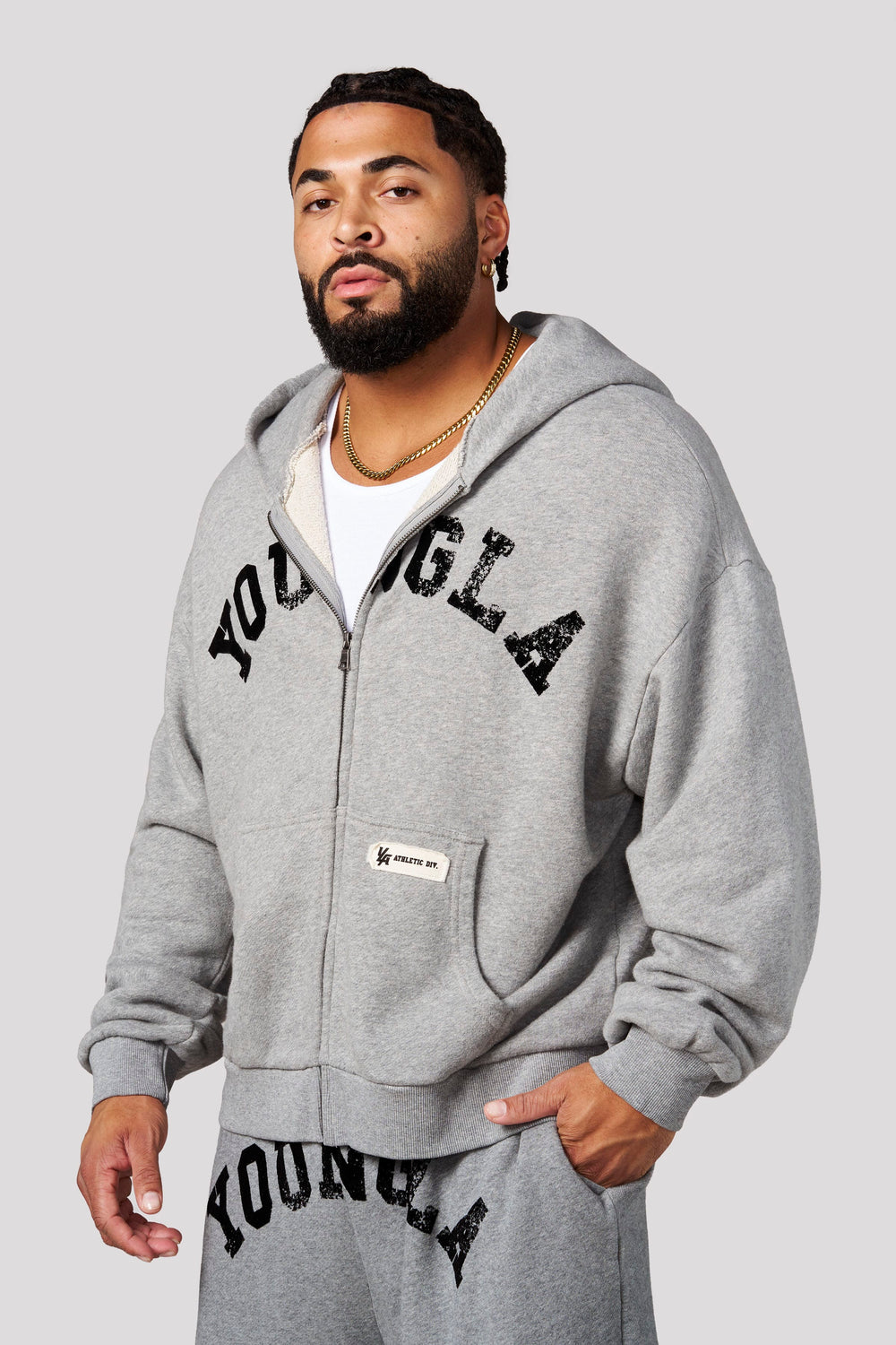 5268 - Arc Collection - Zip-Up - Heather Grey