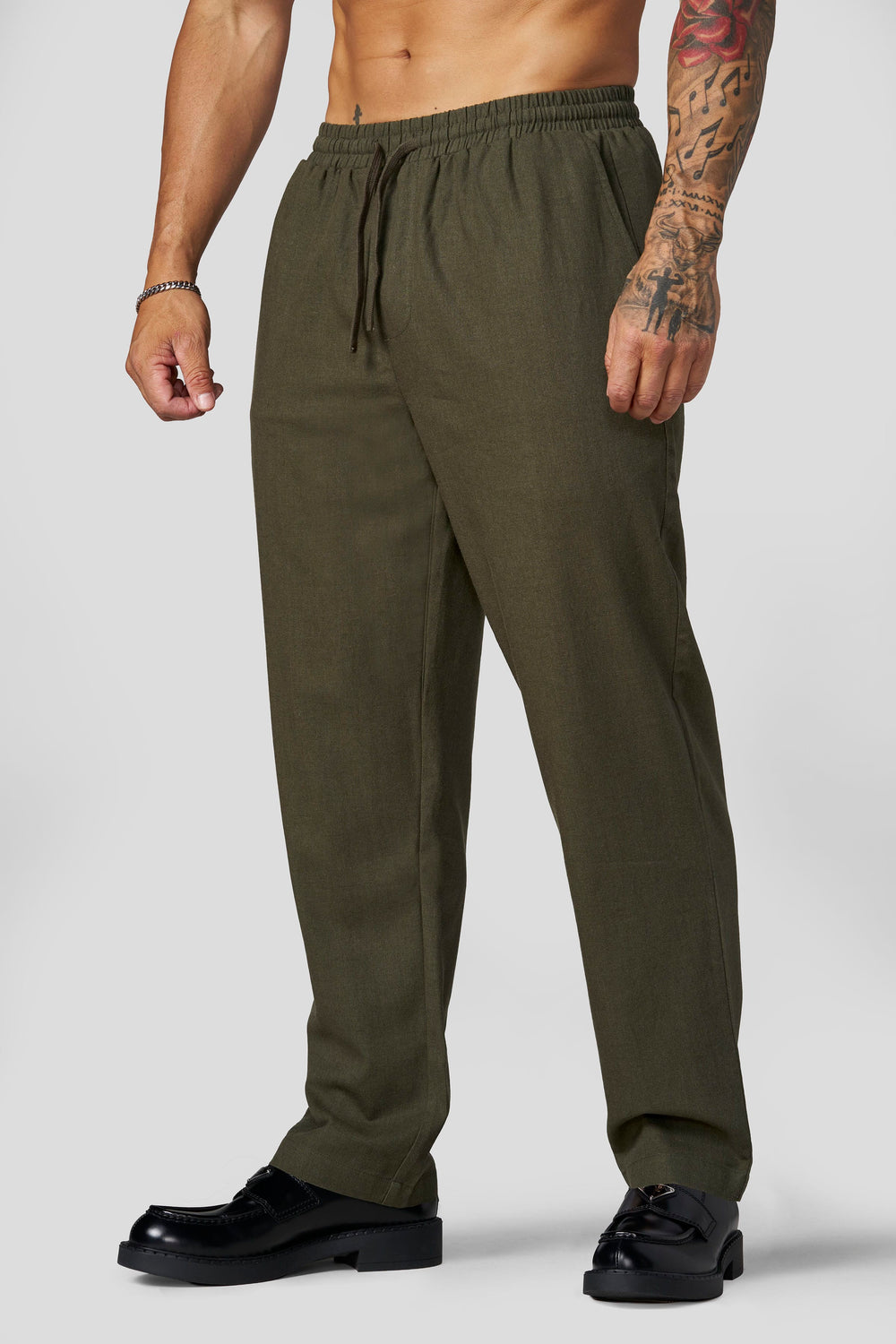 6027 - Beach Club Linen Pants - Olive