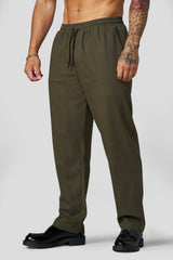6027 - Beach Club Linen Pants - Olive