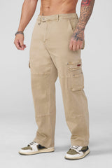 6032 - Old Money Twill Cargo Pants - Khaki