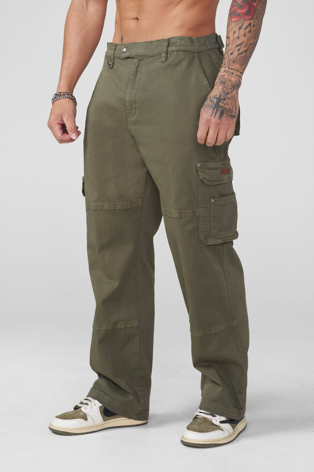 6032 - Old Money Twill Cargo Pants - Olive