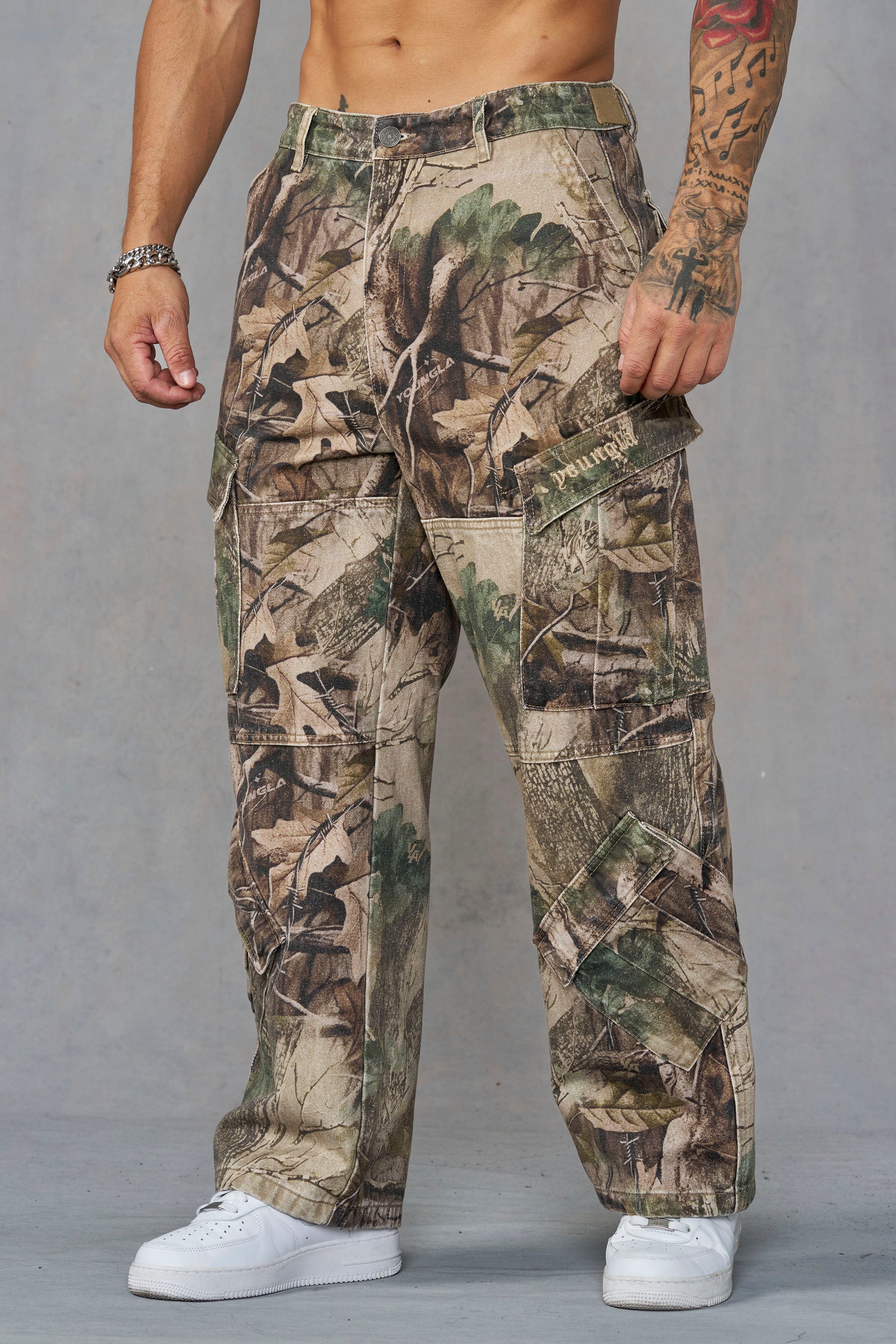 6048 - Battalion Cargo Pants - Beige Tree Camo