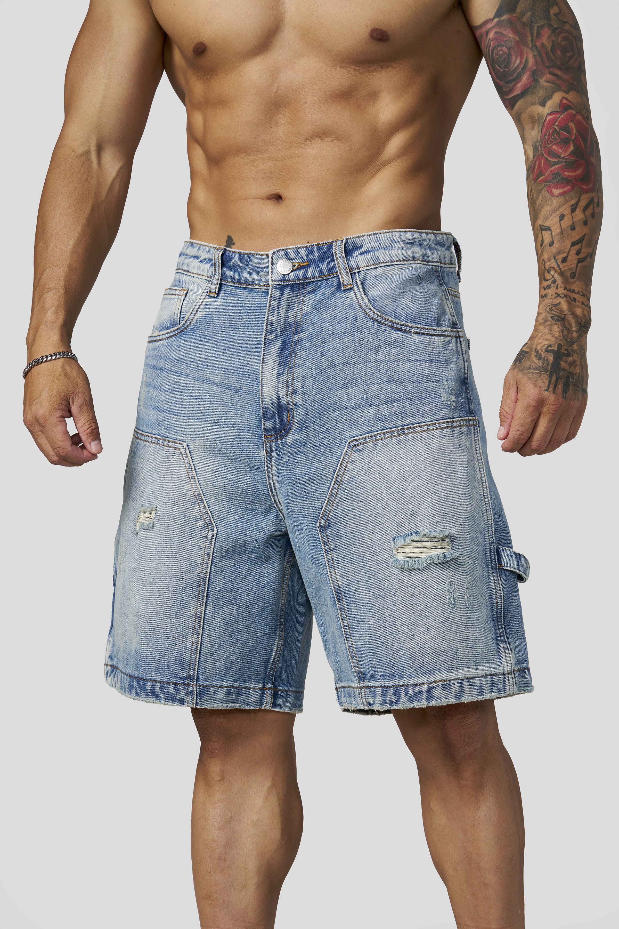 6071 - Carpenter Jorts - Blue Wash