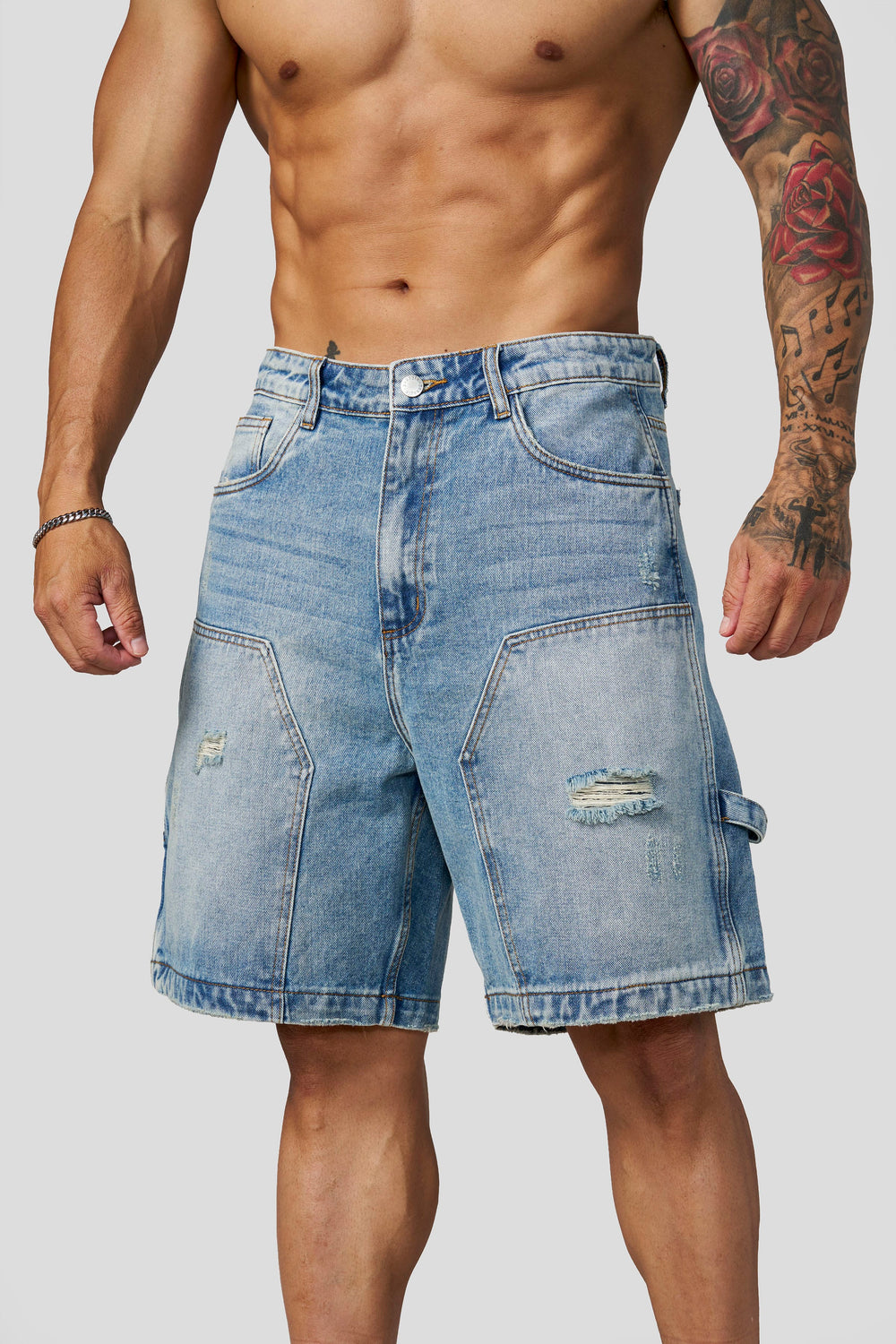 6071 - Carpenter Jorts - Blue Wash