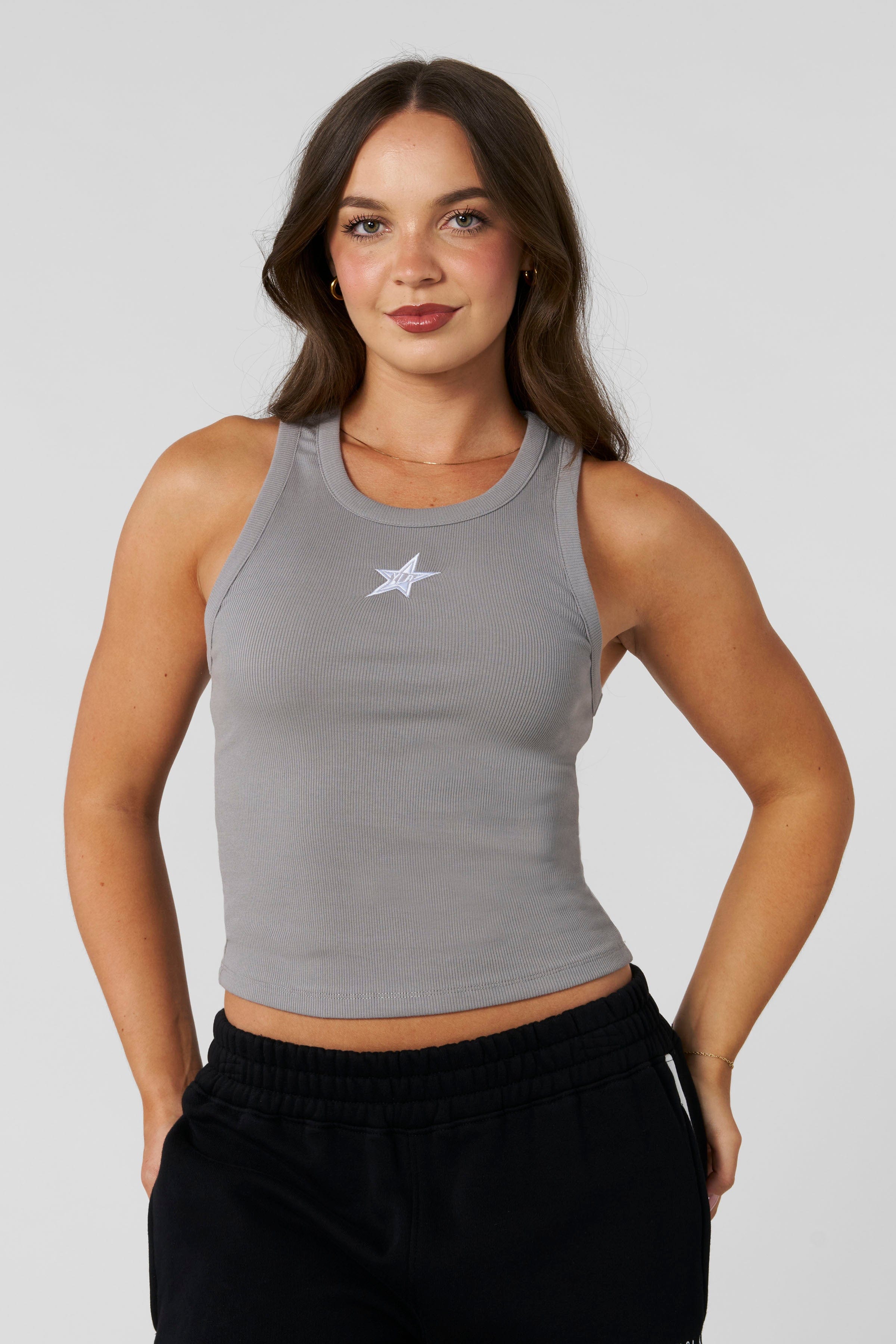 W485 - Streak Tank top - Grey