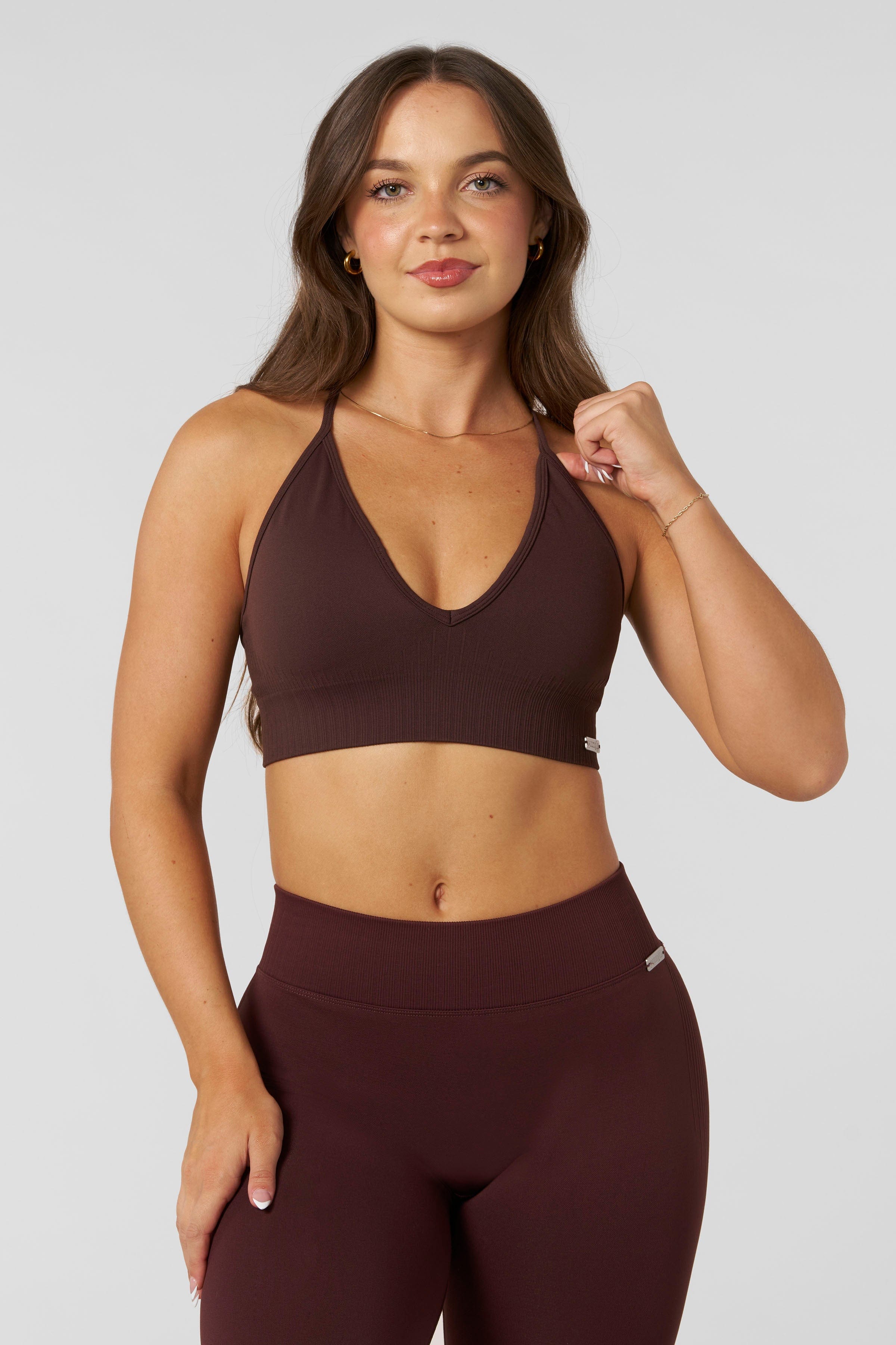 W367 - Sculpt Seamless Plunge Bra - Burgundy