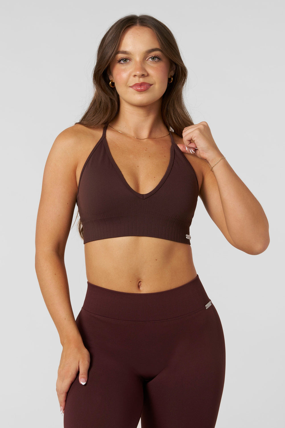 W367 - Sculpt Seamless Plunge Bra - Burgundy