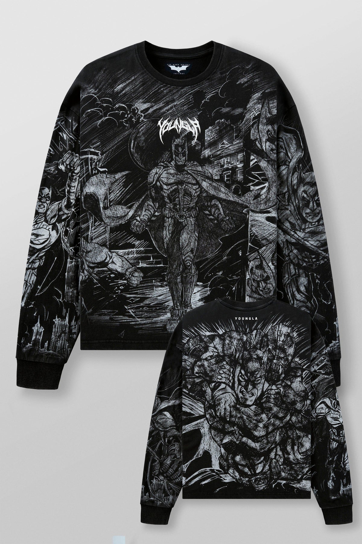 8002 - Batman Comic Longsleeves - Black